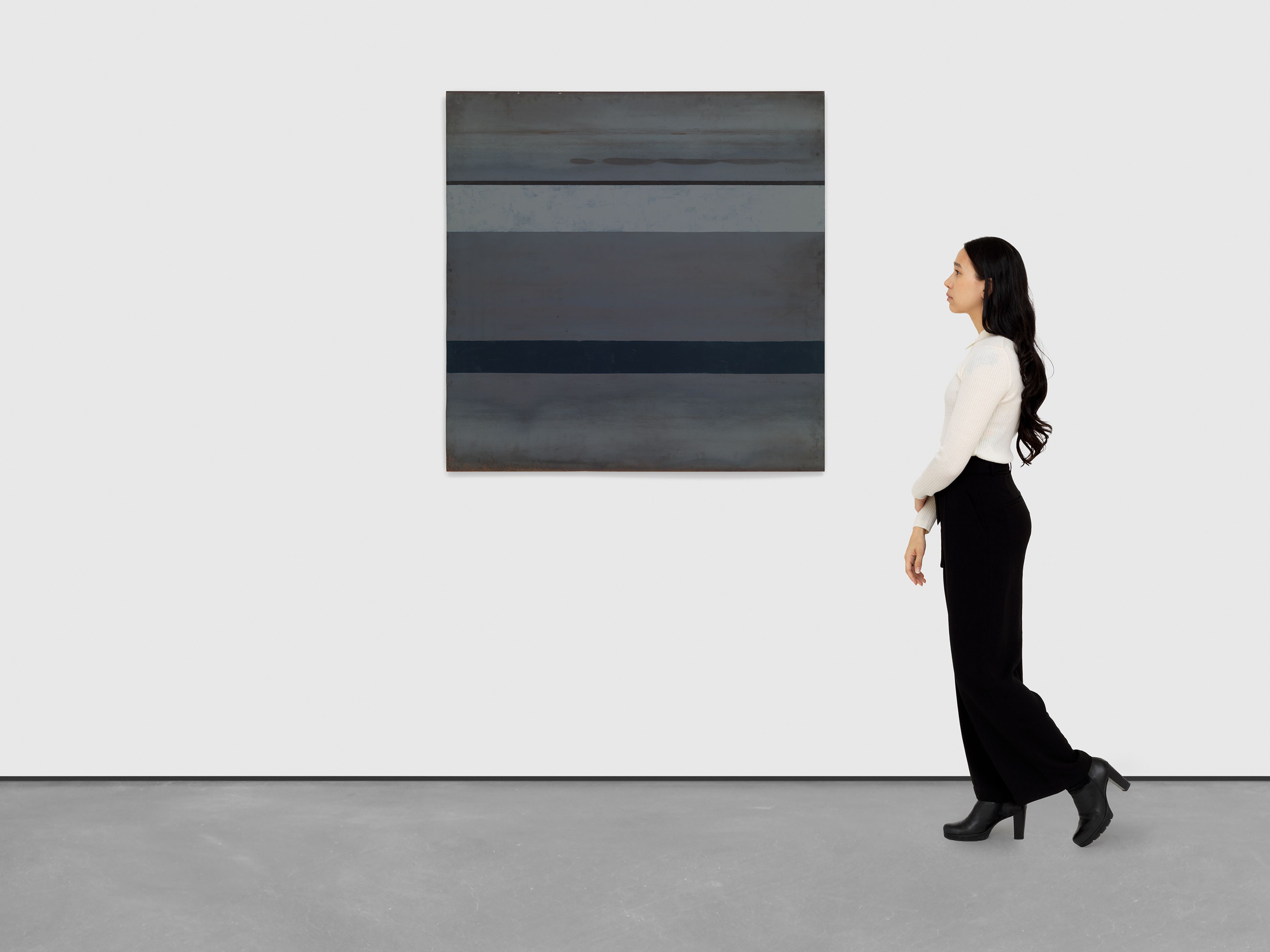 An untitled painting by Merrill Wagner, dated 1995.