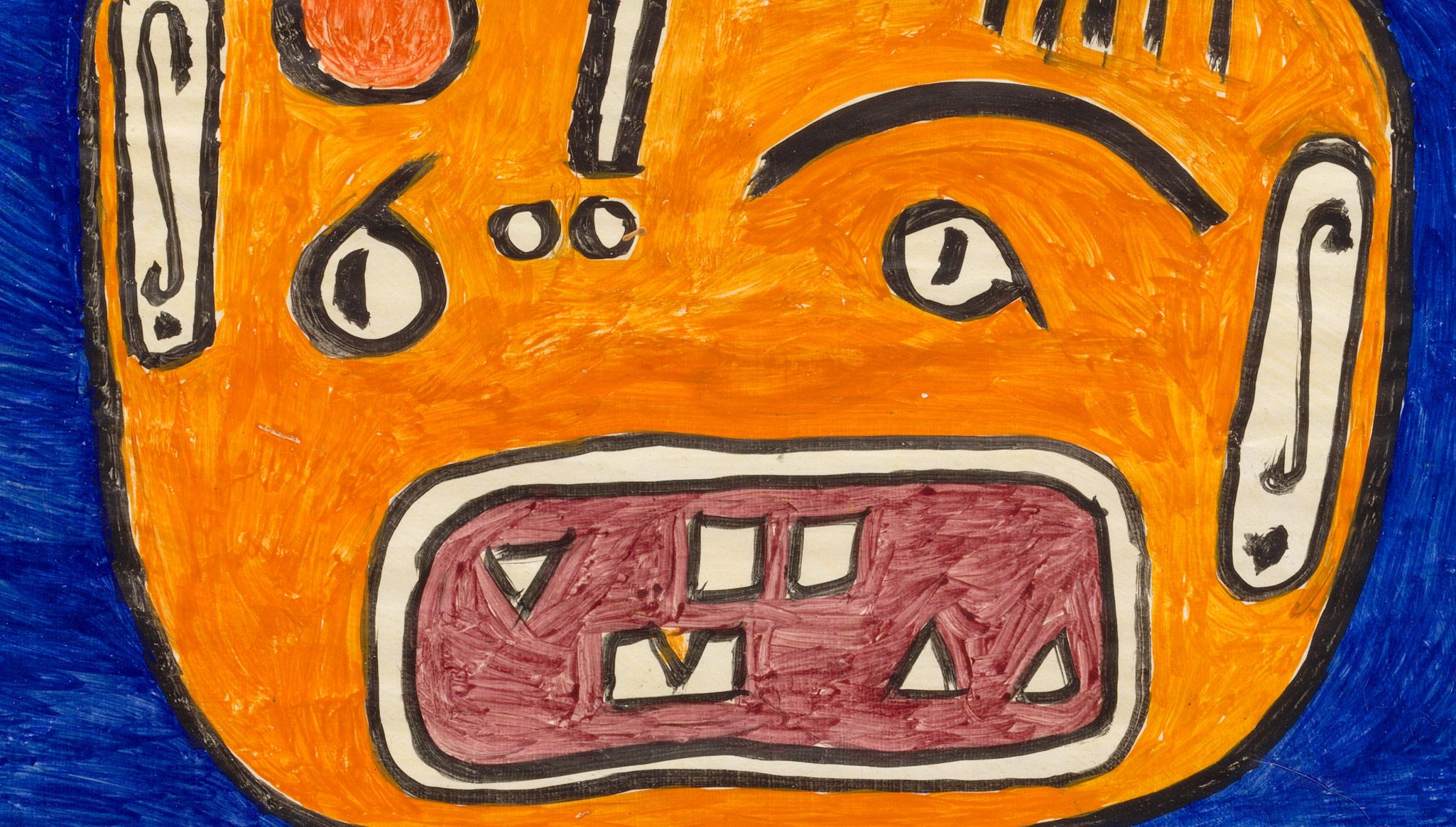 A detail of an artwork by Paul Klee, titled ein Doppel-Schreier (A double screamer), dated 1939
