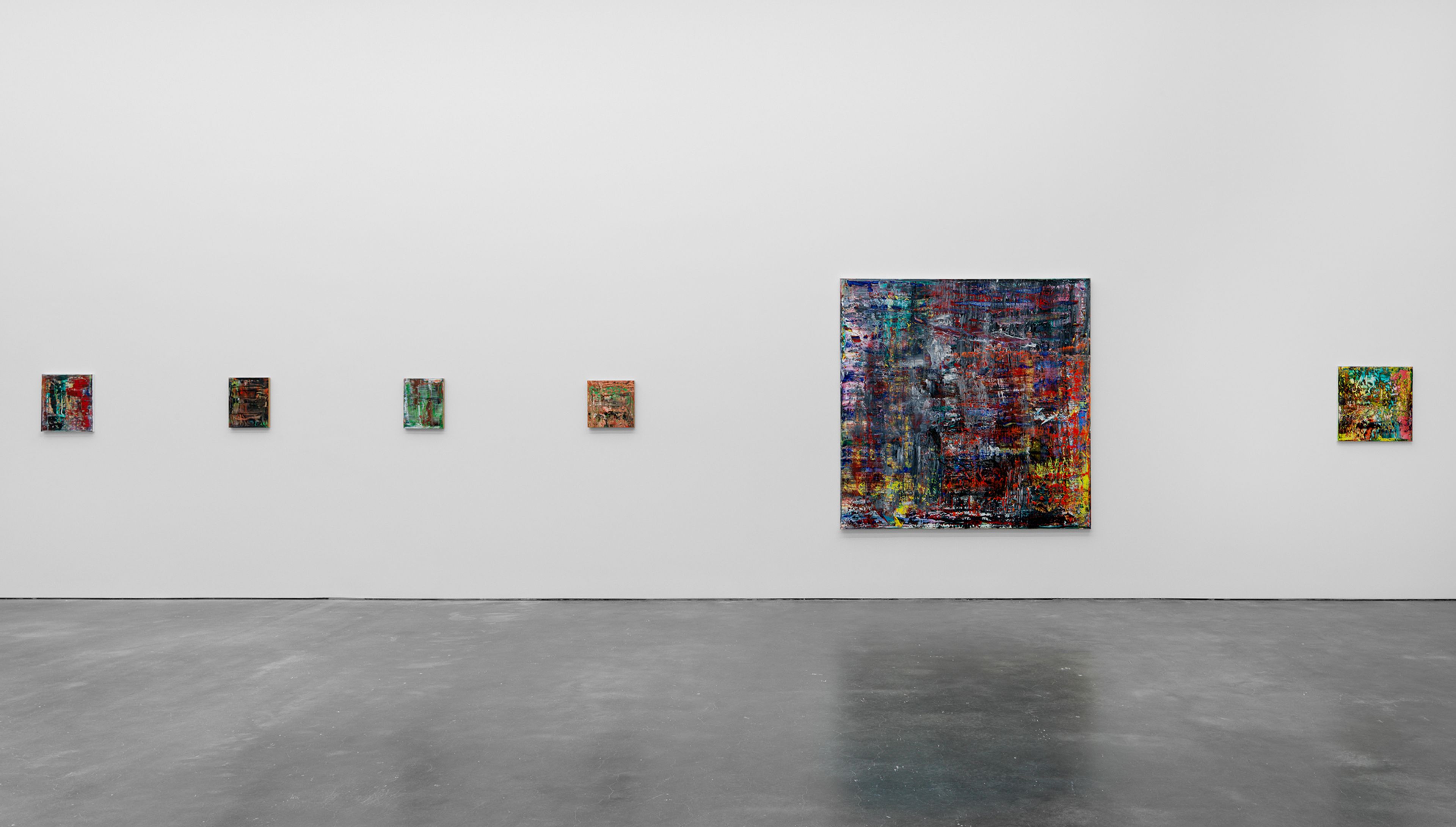 Installation view of the exhibition Gerhard Richter, at David Zwirner in New York, dated 2023