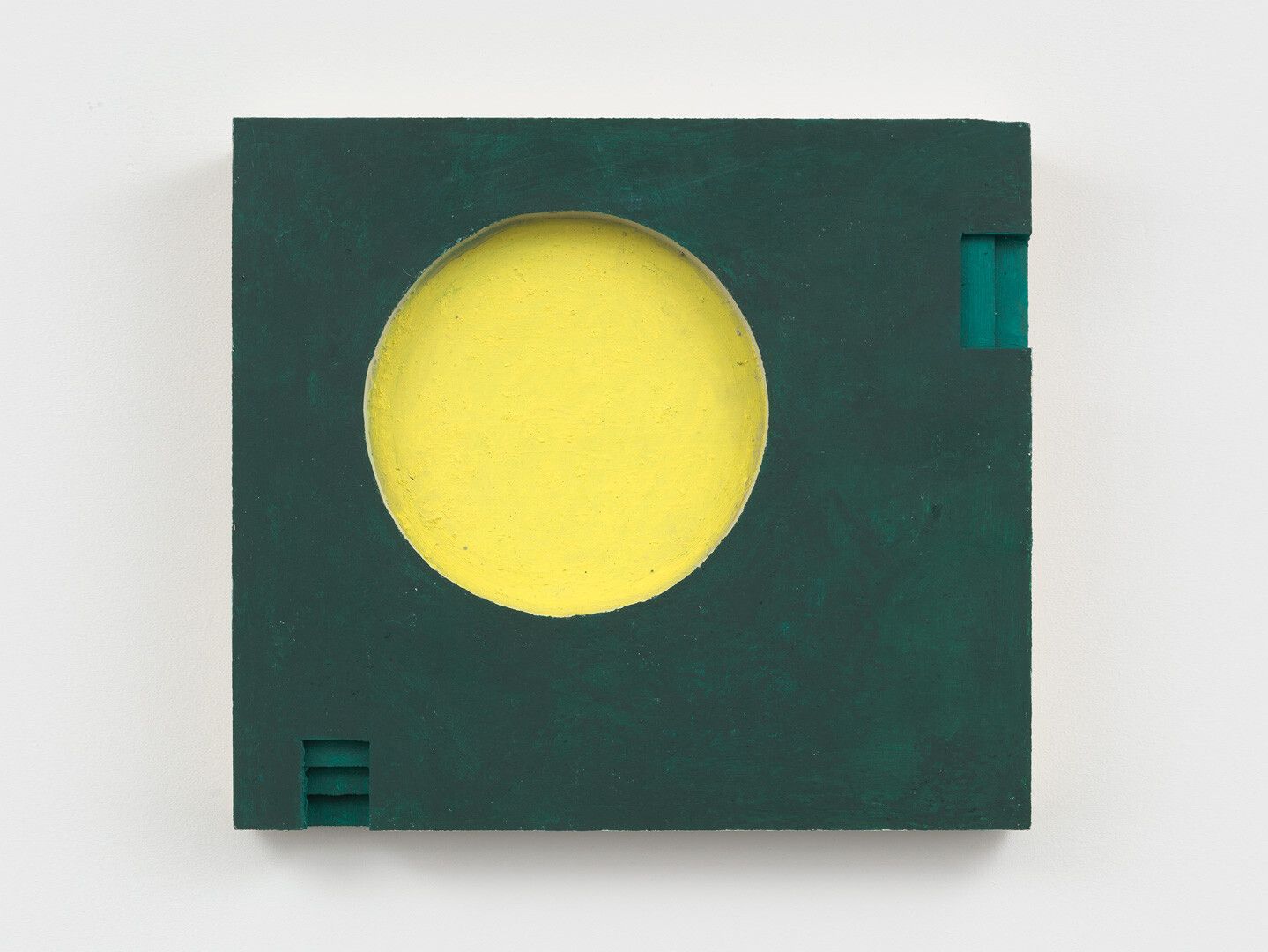 A untitled oil stick on concrete sculpture by Harold Ancart, dated 2020.