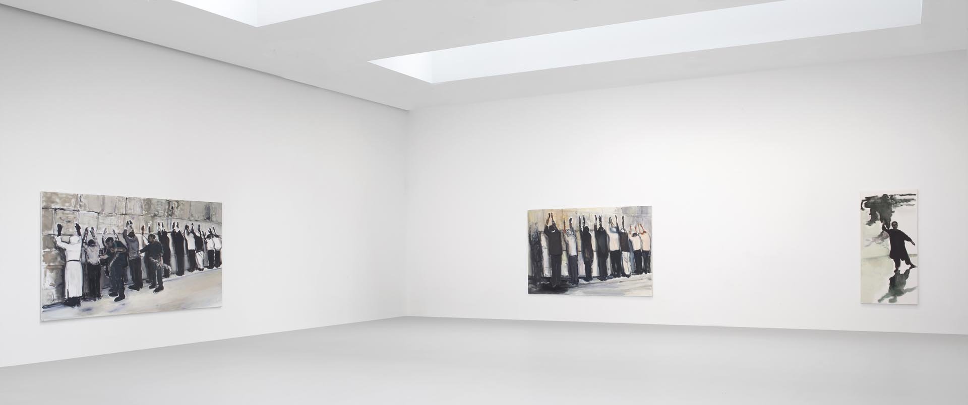 Installation view of the exhibition Marlene Dumas: Against the Wall, at David Zwirner in New York, dated 2010.
