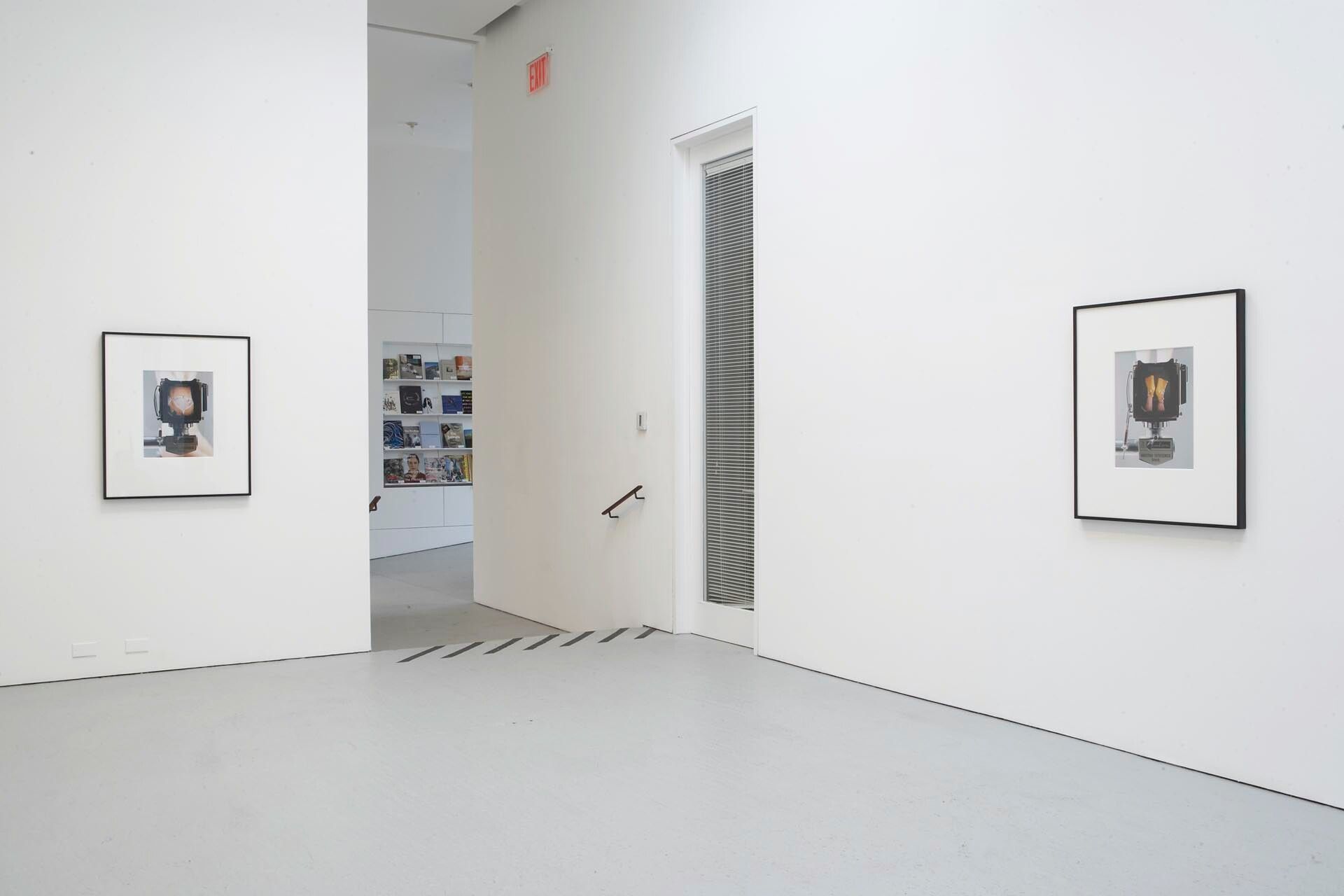Installation view of the exhibition, For Example: Dix Huits Leçons Sur La Société Industrielle, at David Zwirner in New York, dated 2008.