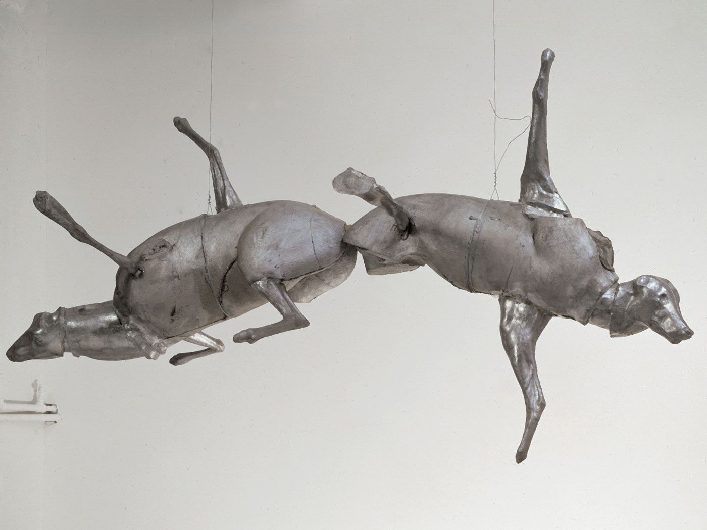 A sculpture by Bruce Nauman, titled Large Butt to Butt, dated 1989.