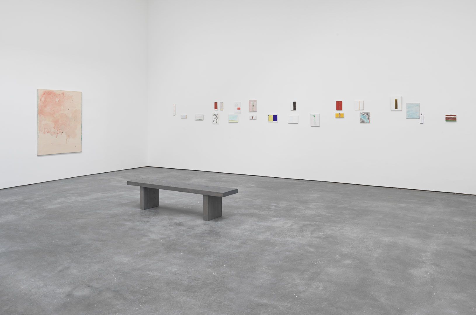 An installation view of the exhibition Raoul De Keyser, at David Zwirner in Hong Kong, dated 2021.