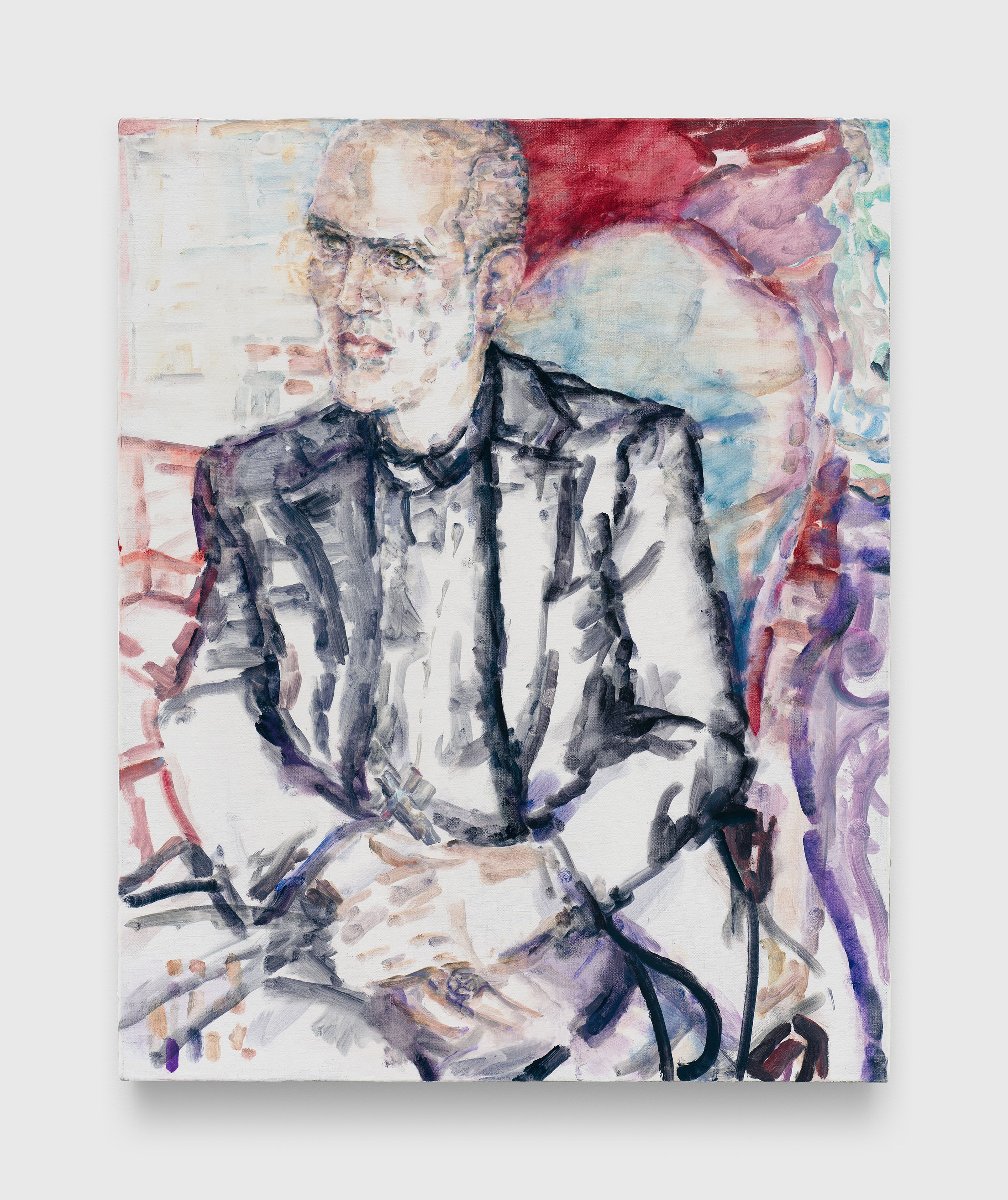 A painting by Elizabeth Peyton, titled The Cardinal, Cardinal José Tolentino de Mendonça, dated 2026.