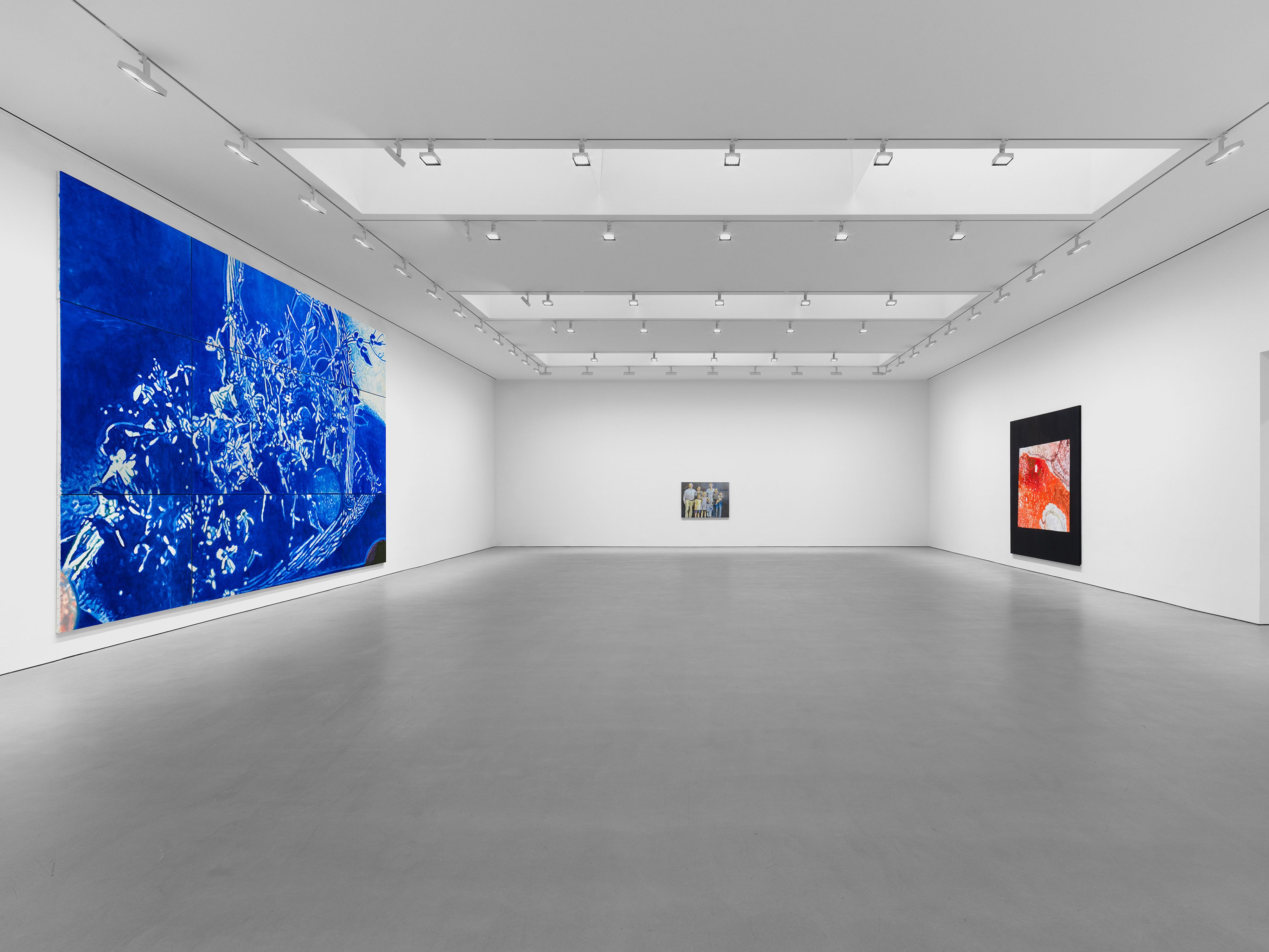 An installation view of the exhibition, Luc Tuymans: The Fruit Basket, at David Zwirner in New York, dated 2025.