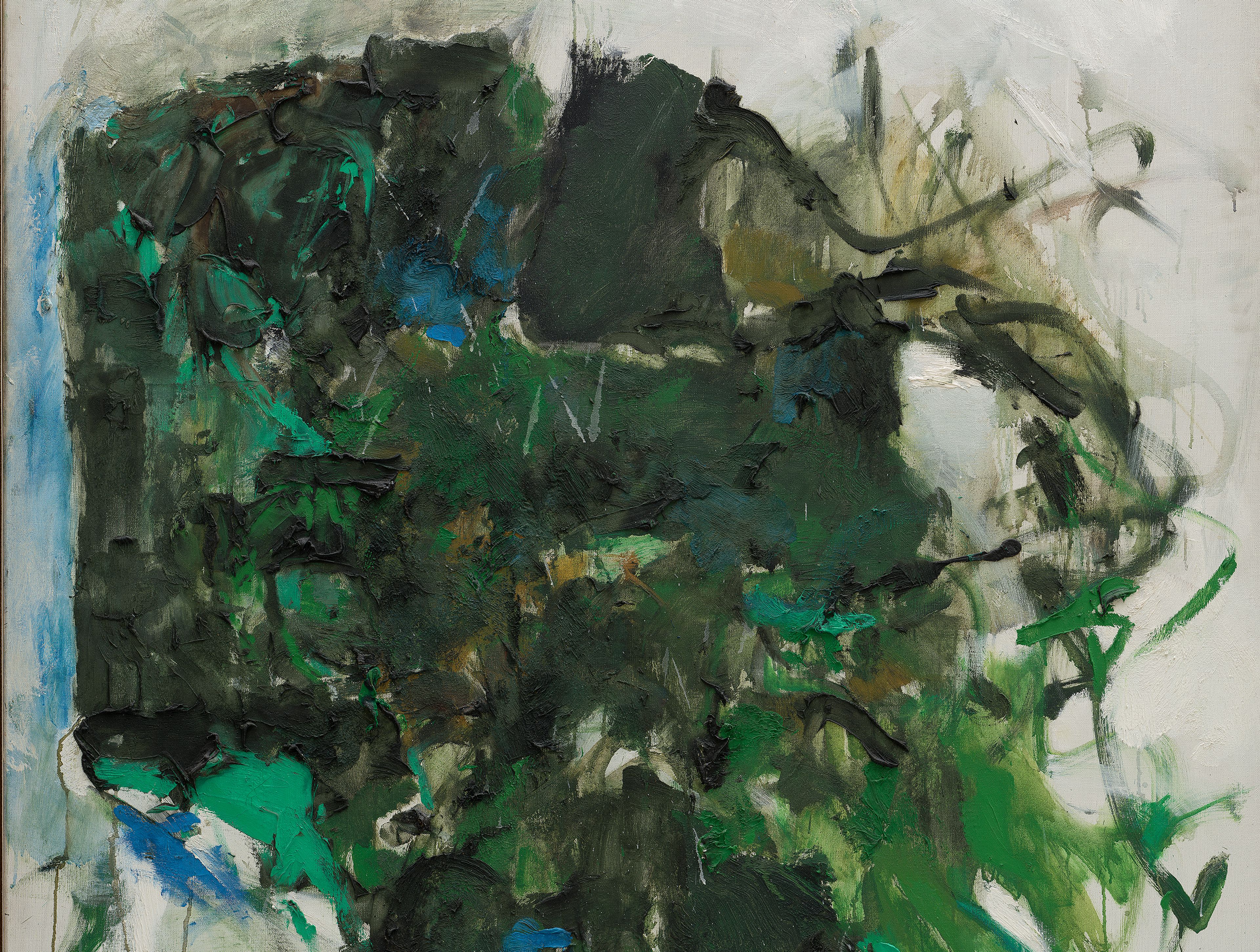 A detail from an untitled painting by Joan Mitchell, dated circa 1964.