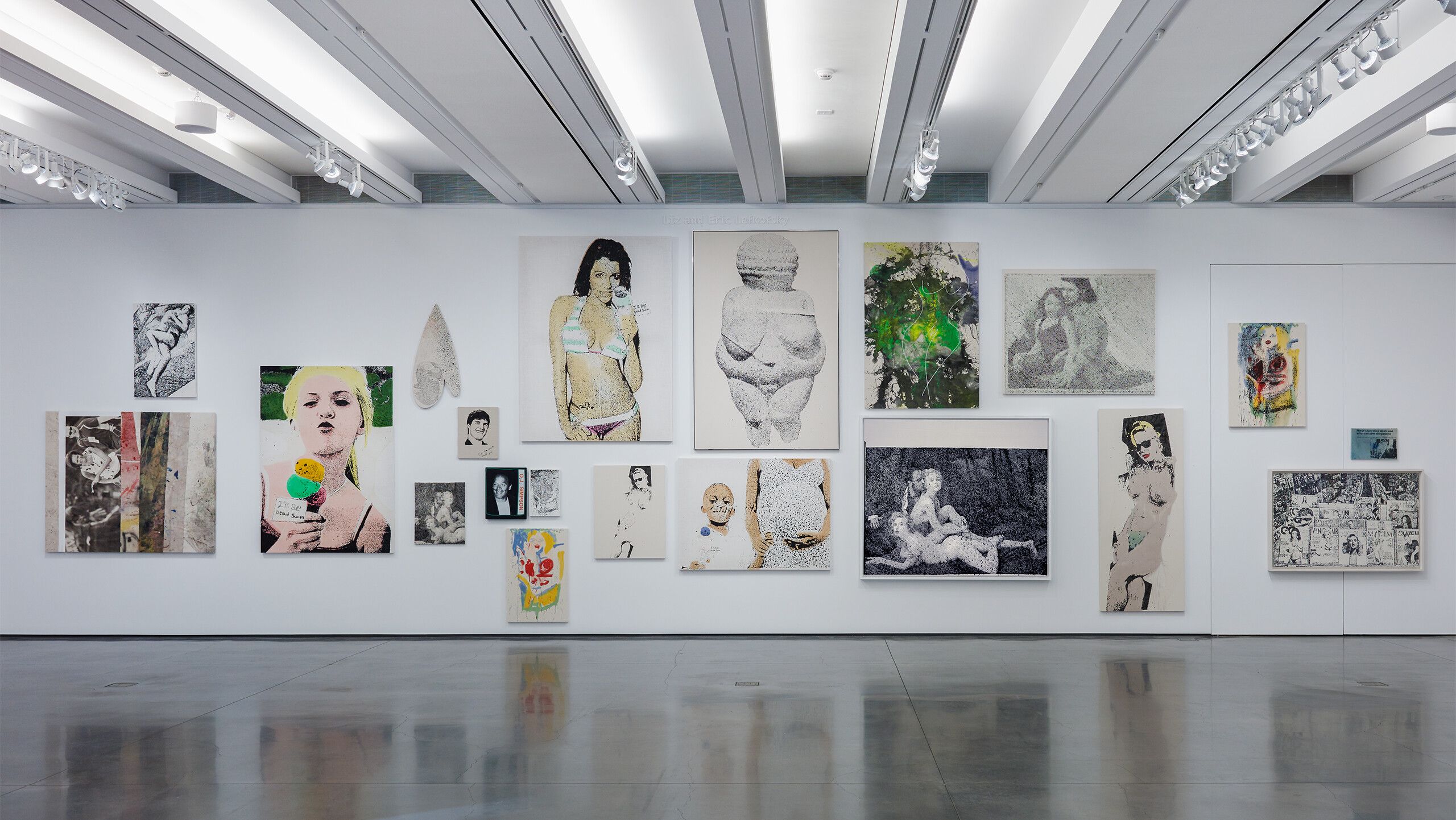 An installation shot of a Nate Lowman show in Aspen