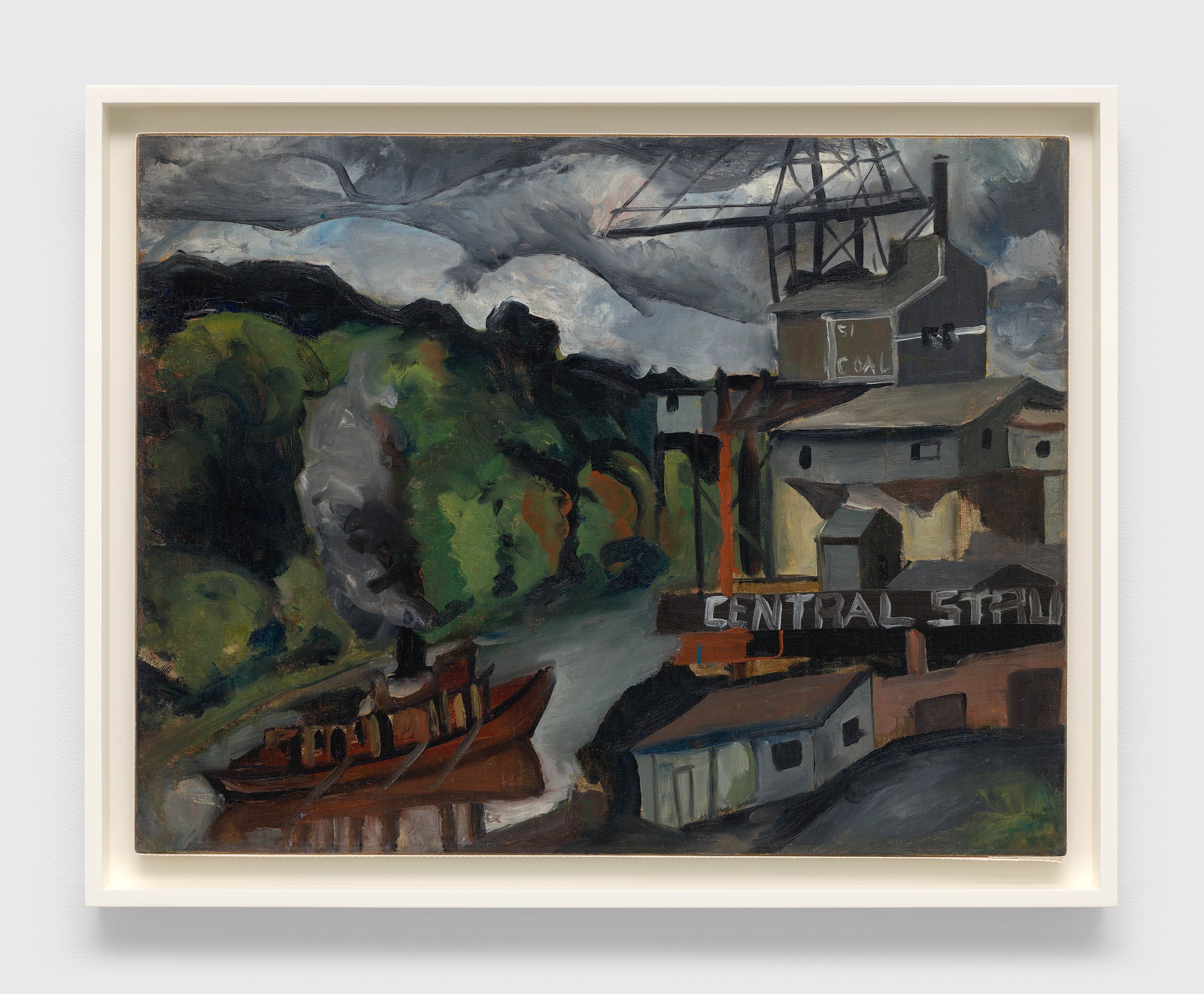 A painting by Alice Neel, titled Harlem River, dated 1928.