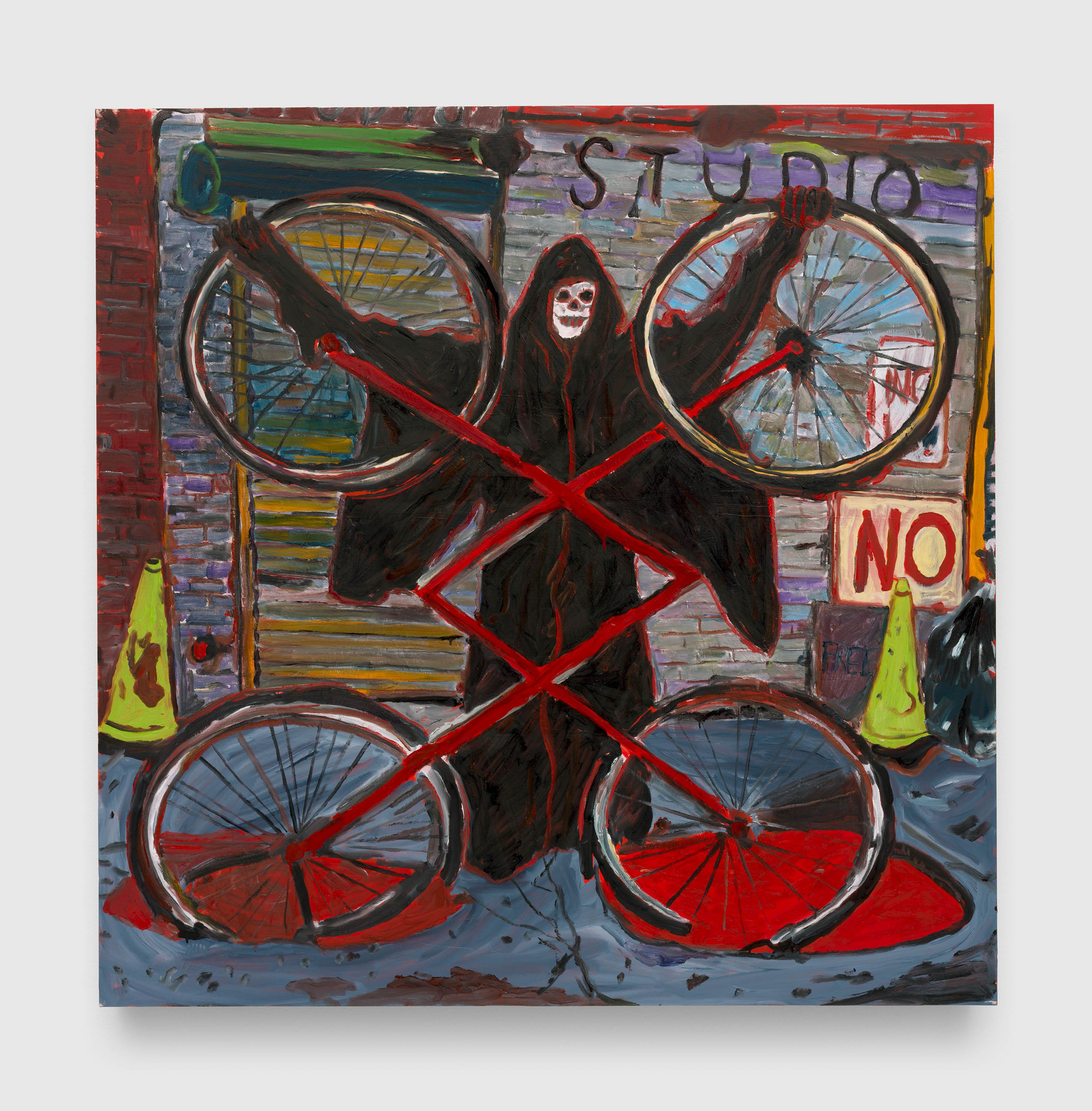 A painting by Josh Smith, titled Studio No, dated 2025.