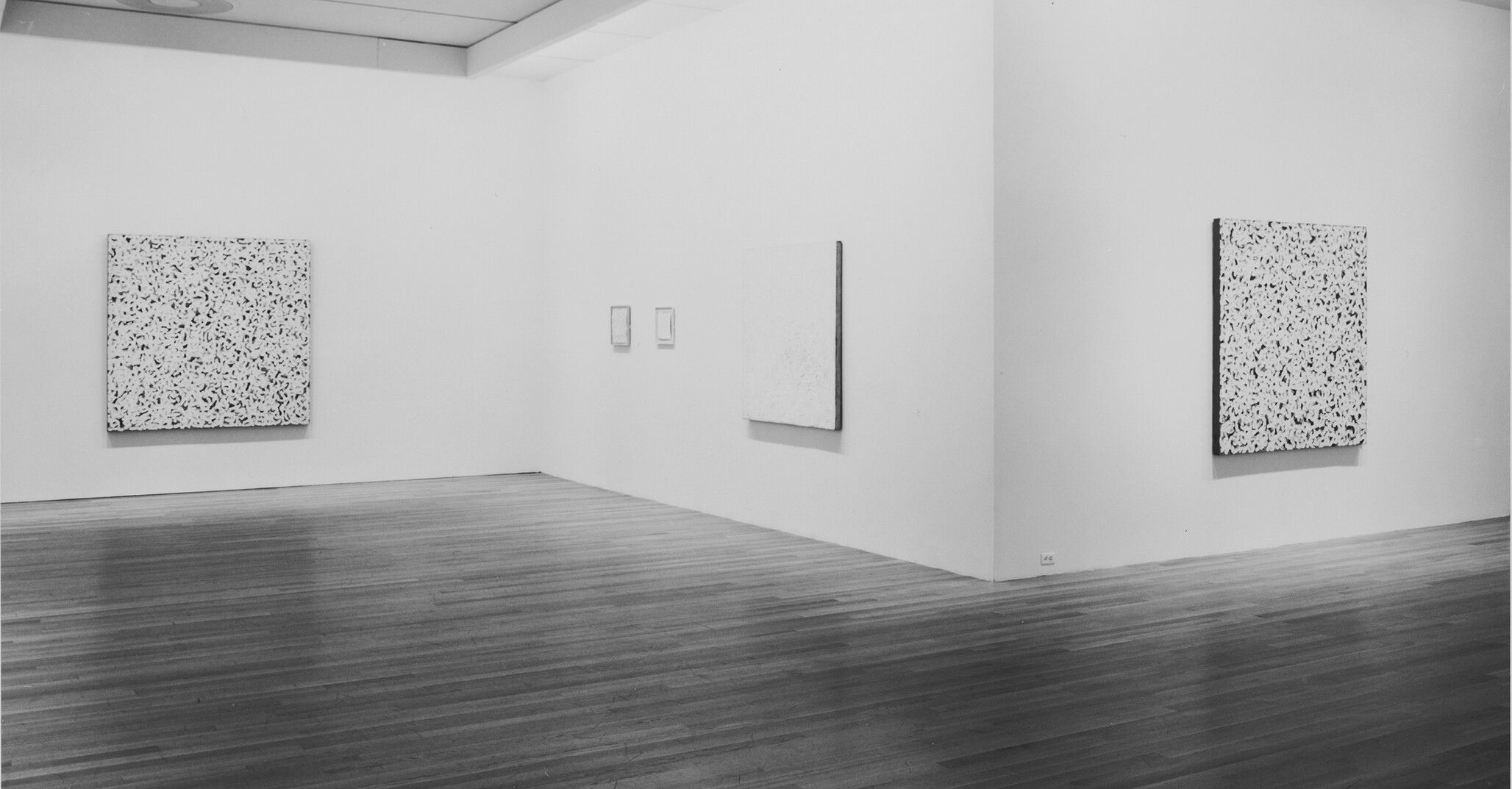 An Installation view of an exhibition titled, Robert Ryman, at The Museum of Modern Art, New York, in 1993.