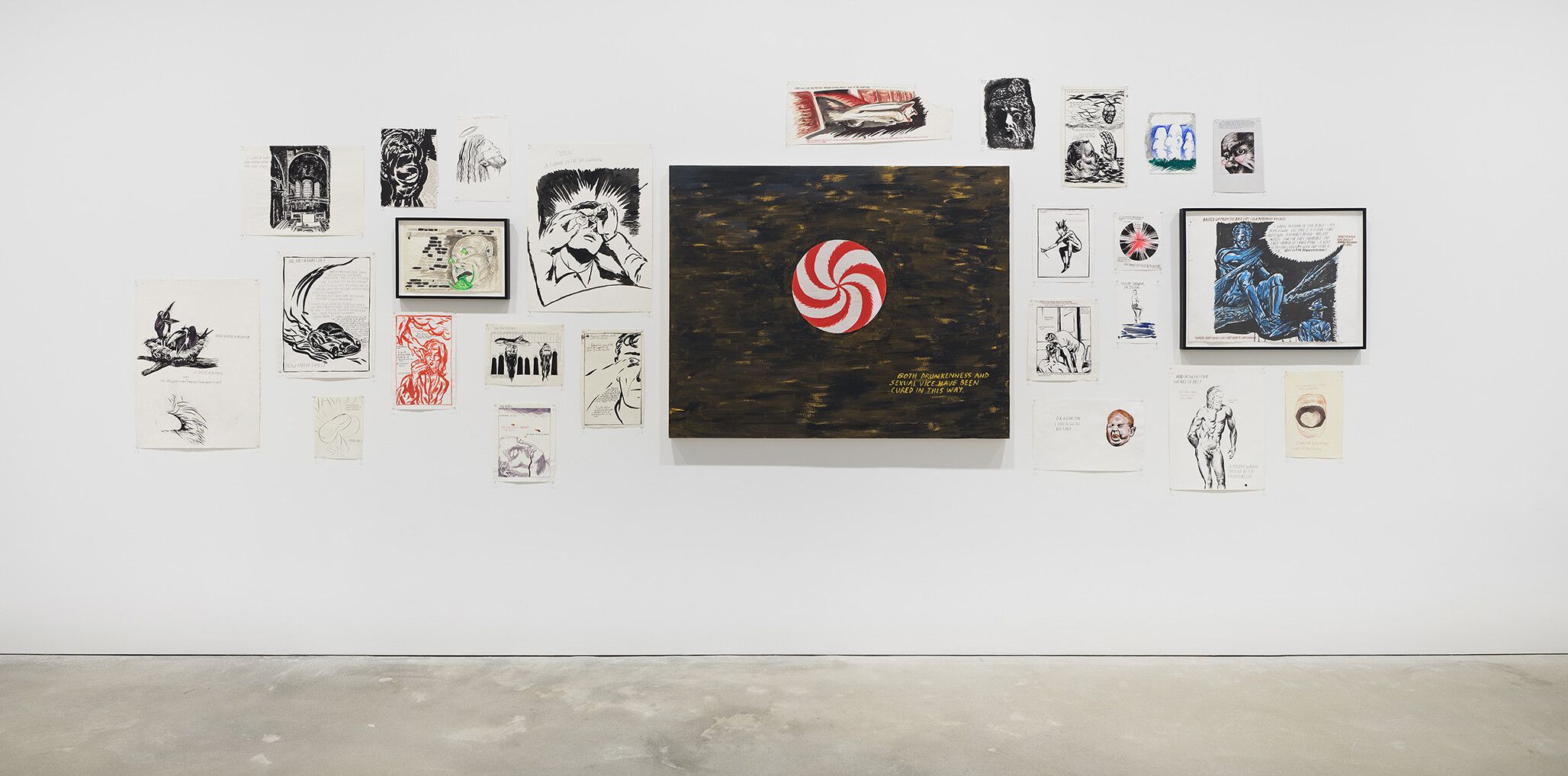 An installation view of an exhibition titled The Real World at David Zwirner, Hong Kong, in 2021.