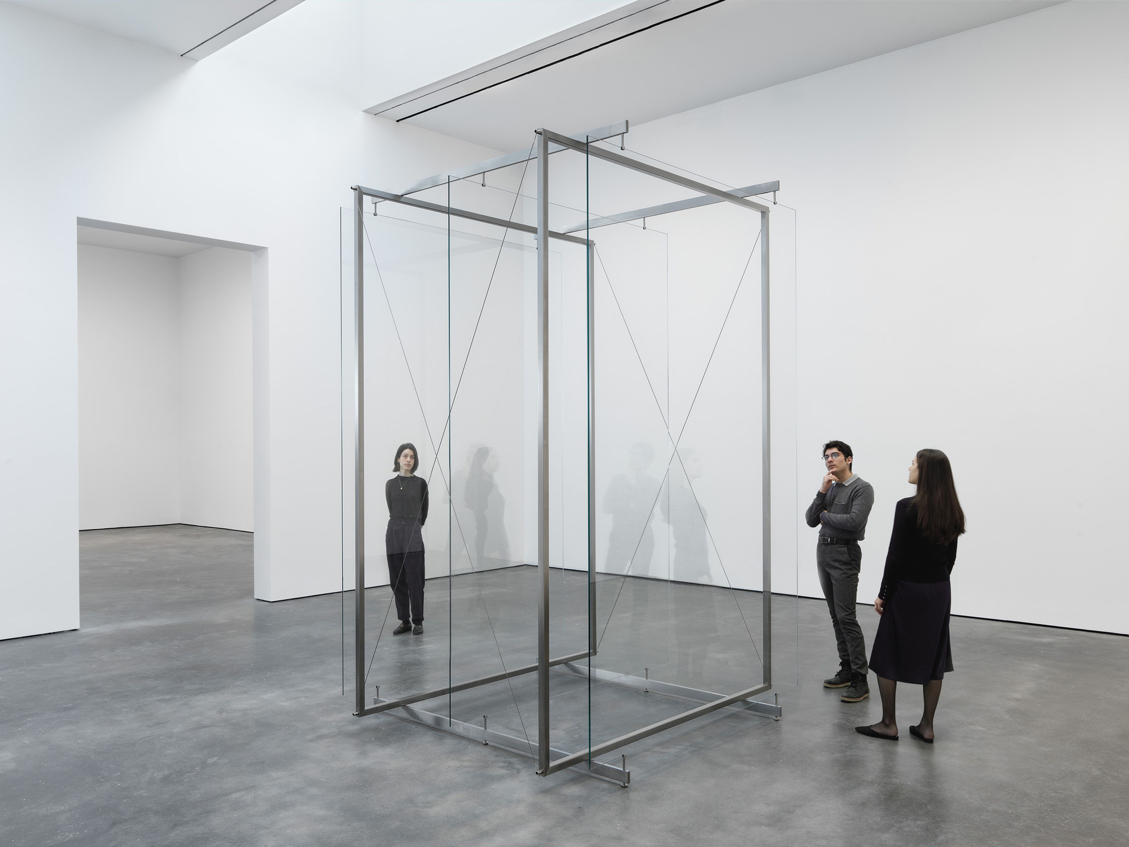 A sculpture by Gerhard Richter, titled 3 Scheiben (3 Panes of Glass), dated 2023.
