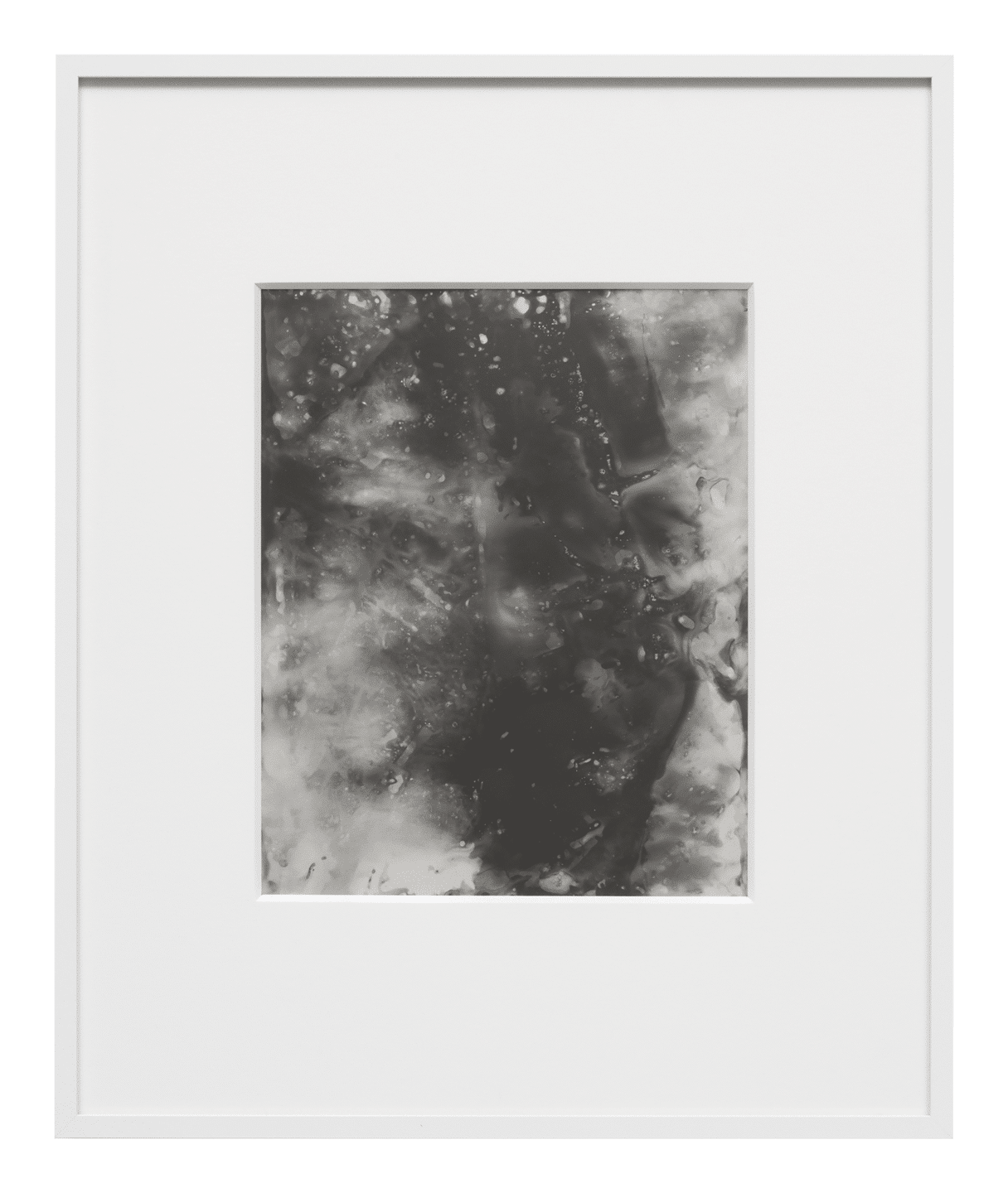 A chemigram and graphite on chromogenic paper by James Welling, titled Chemical, dated 2018.