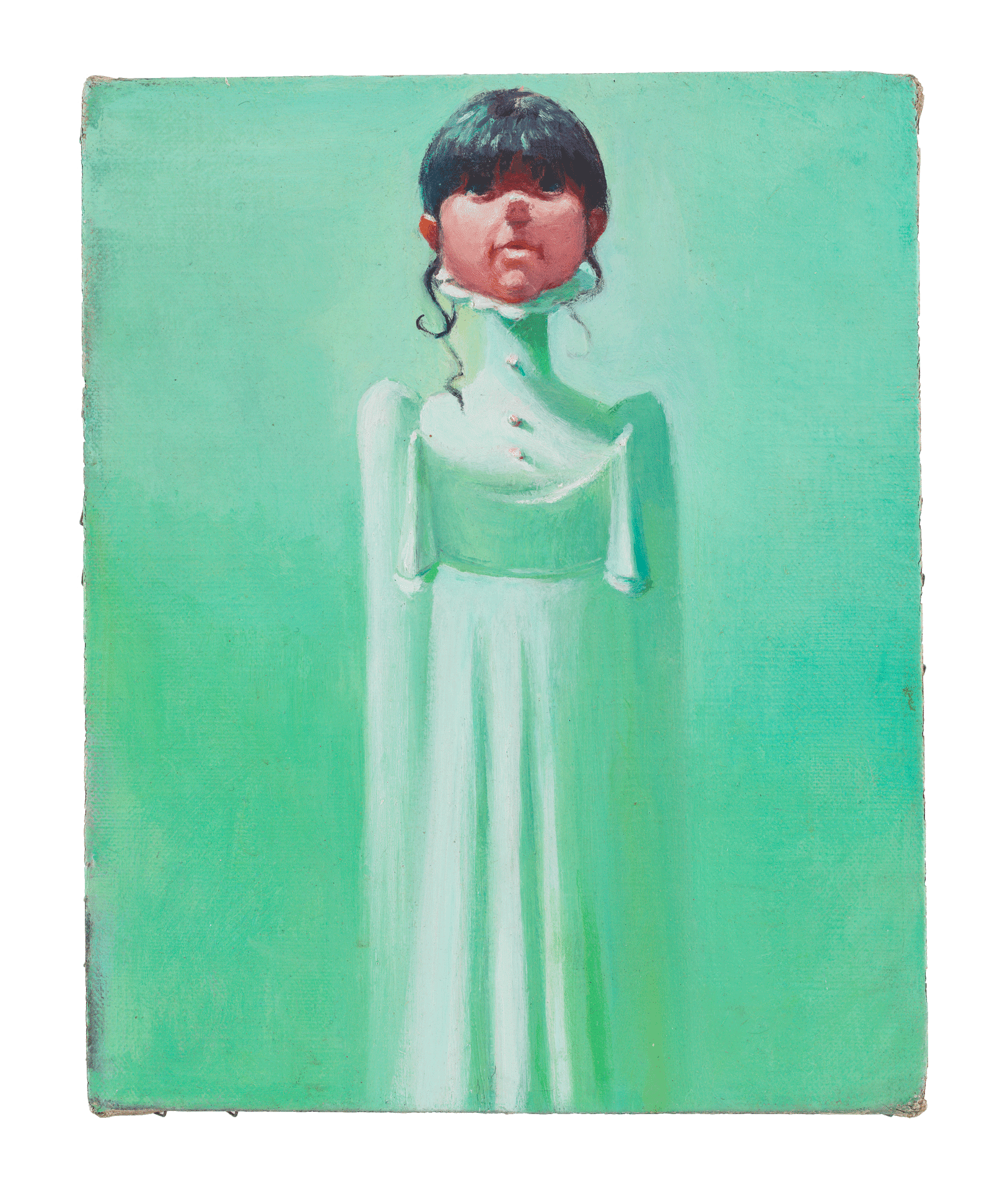 A painting by Lisa Yuskavage, titled Transference Portrait, dated 1996.