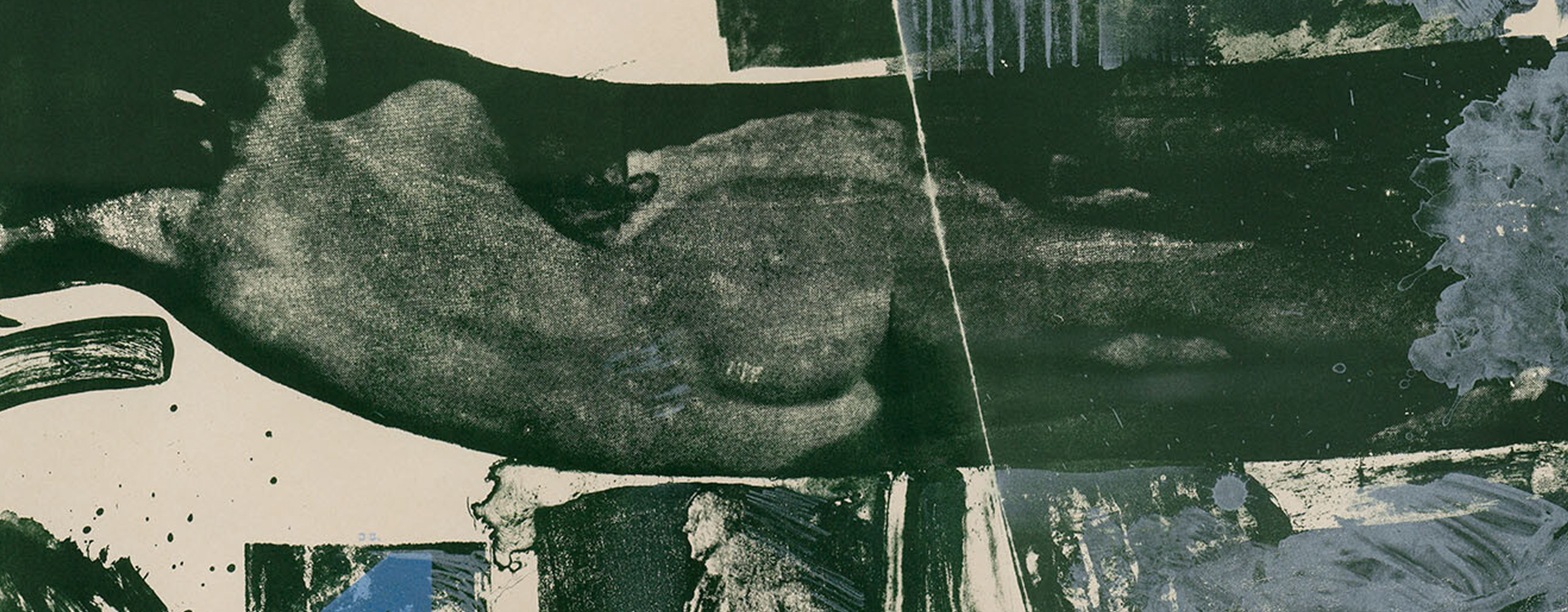 A detail of an artwork by Robert Rauschenberg titled Breakthrough II, dated 1965