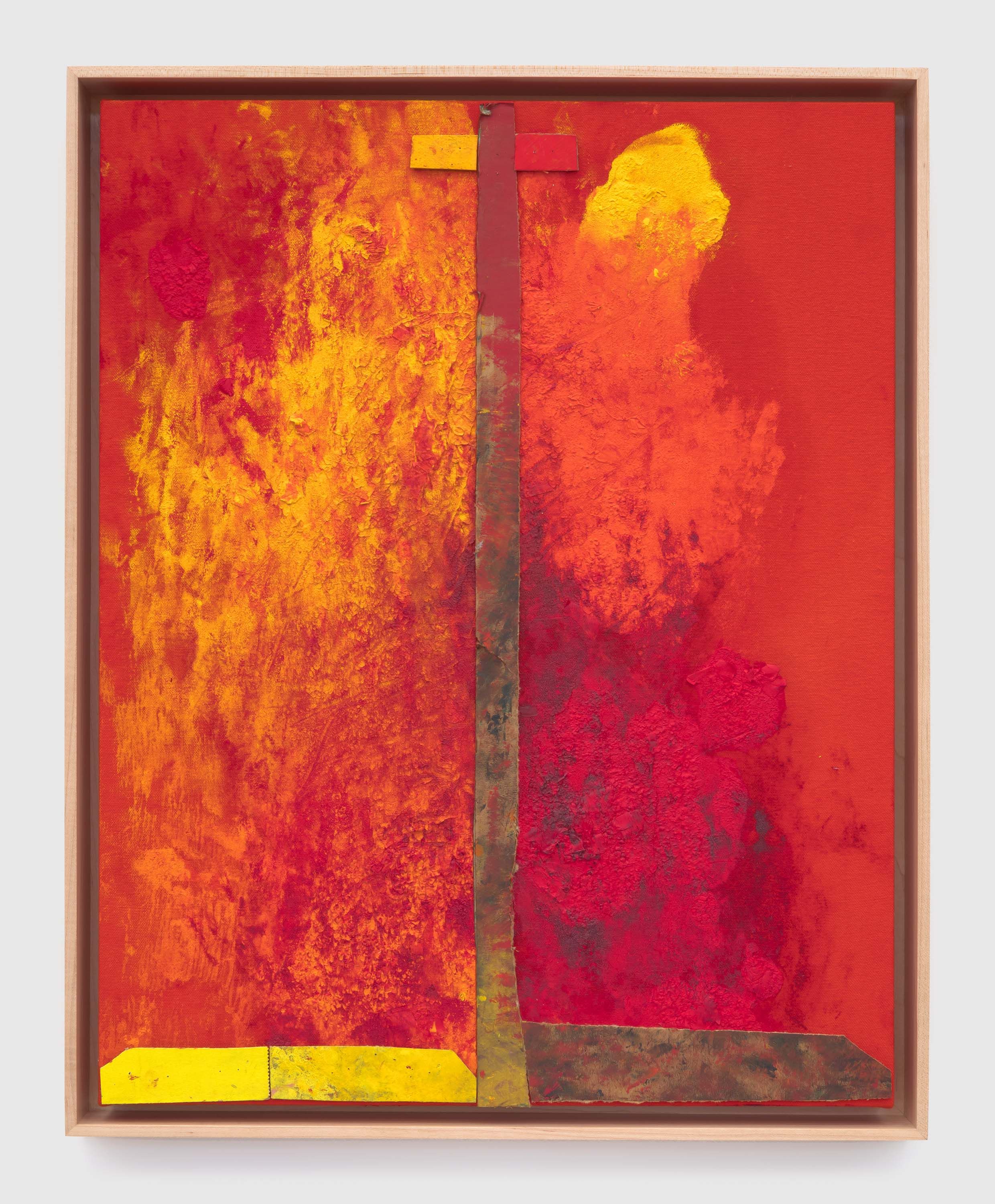 A painting by Sterling Ruby, titled WIDW. CZU LIGHTNING FIRE., dated 2020.