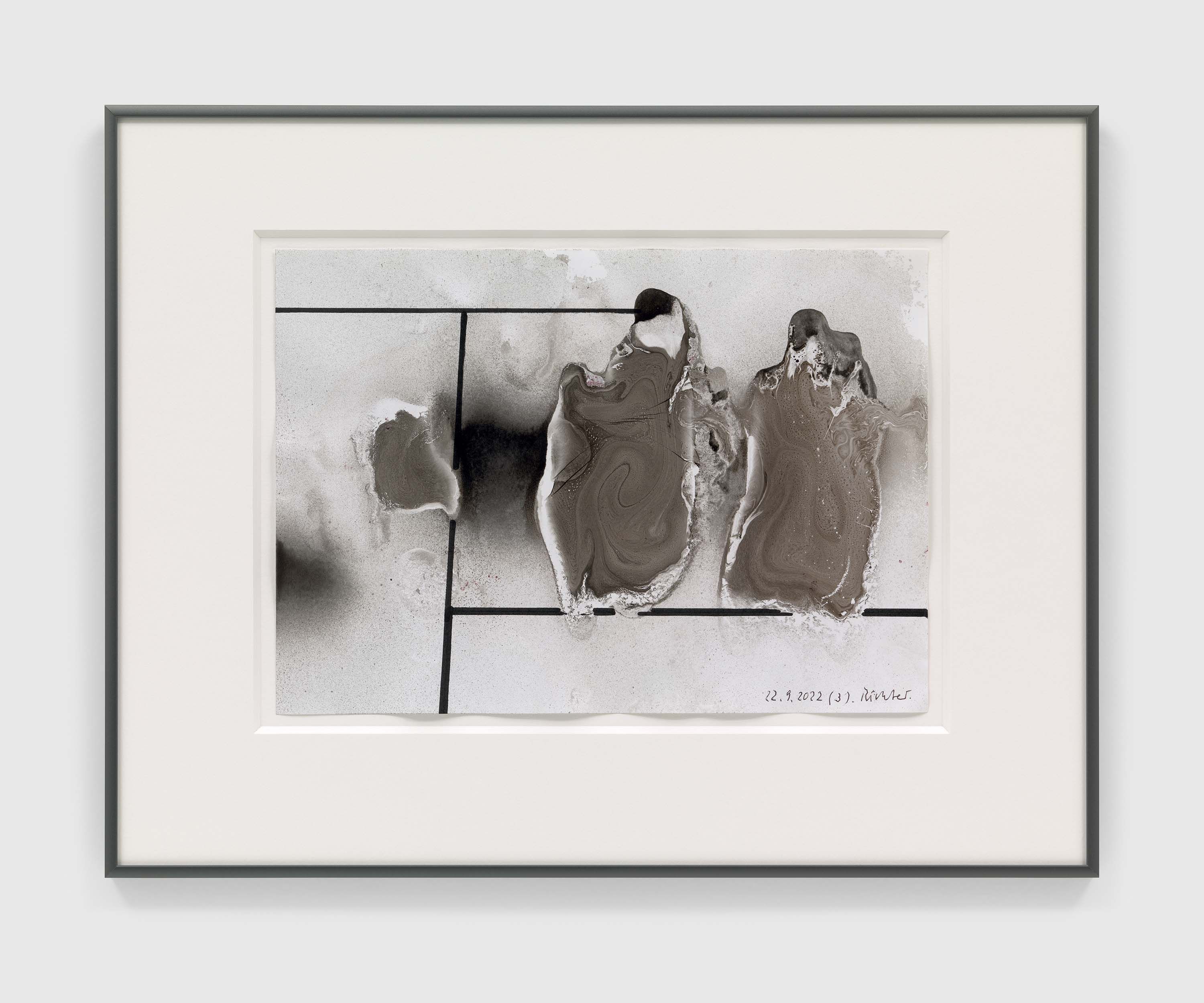 A drawing by Gerhard Richter, titled 22.9.2022 (3), dated 2022.