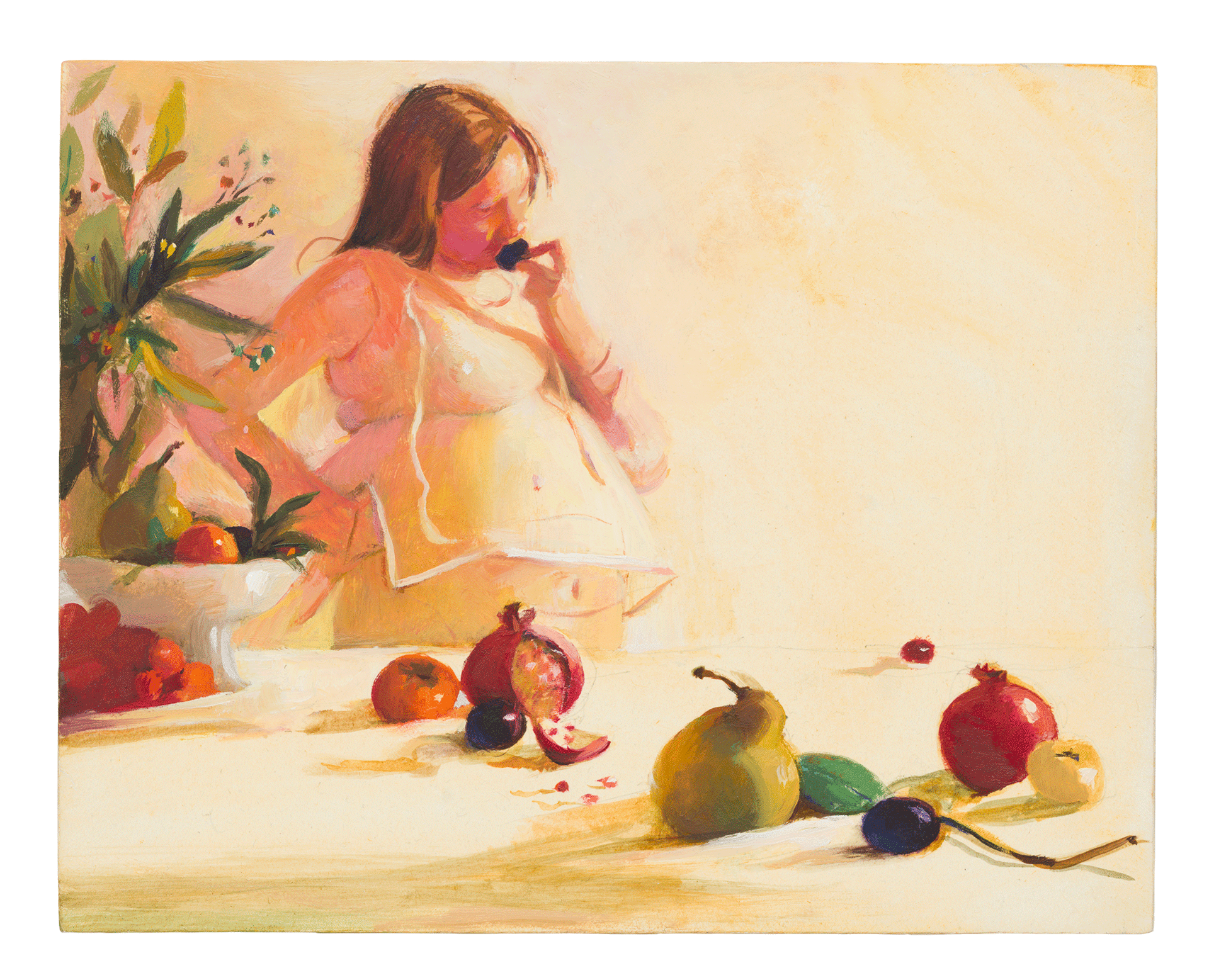 A painting by Lisa Yuskavage, titled Small Morning, dated 2005.