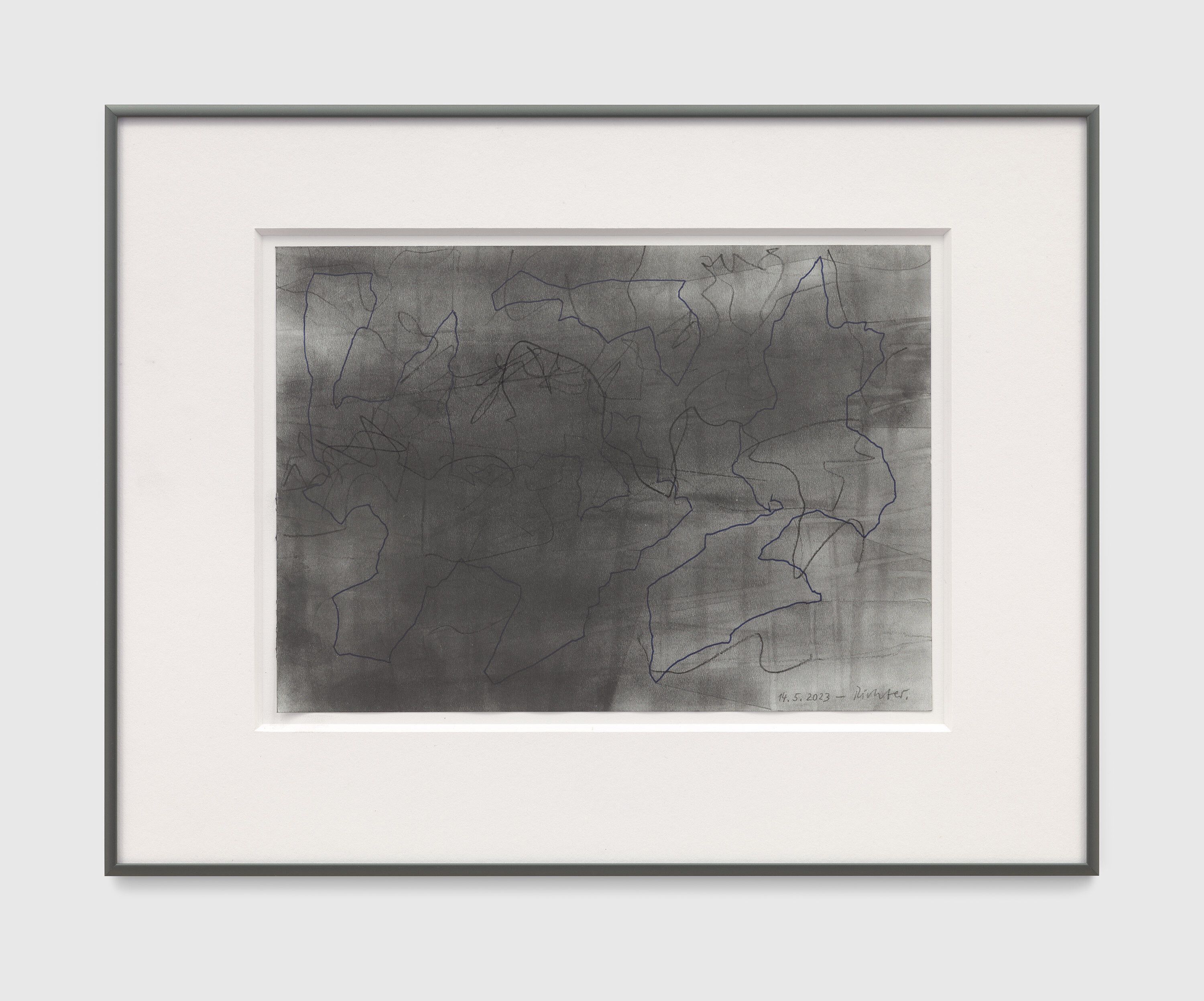 A drawing by Gerhard Richter, titled 14.5.2023, dated 2023.