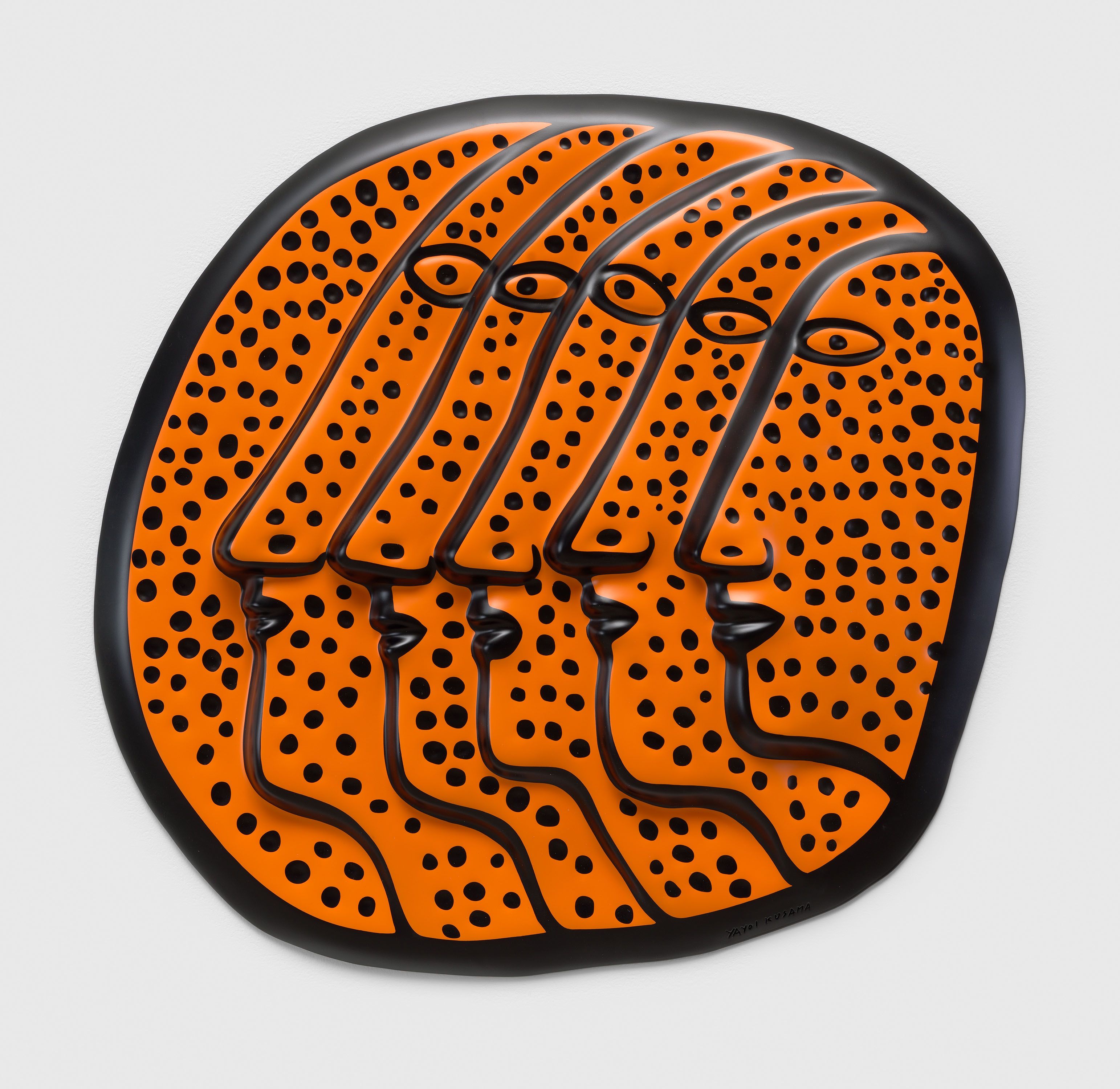 A sculpture by Yayoi Kusama, titled SOULS OF WOMEN THAT CONTINUE FOREVER (5-B/OR), dated 2020.