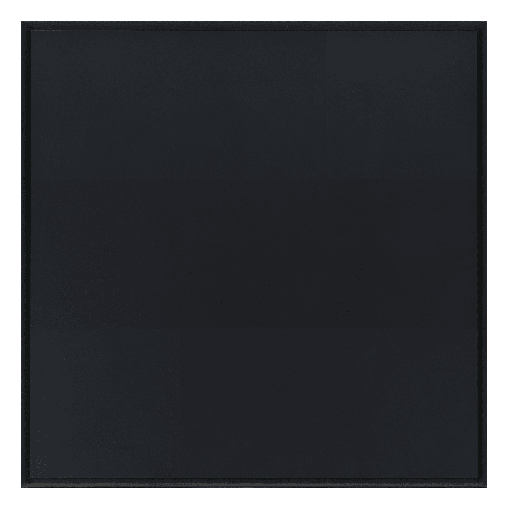 A painting by Ad Reinhardt, titled Abstract Painting, dated 1960 to 1966.