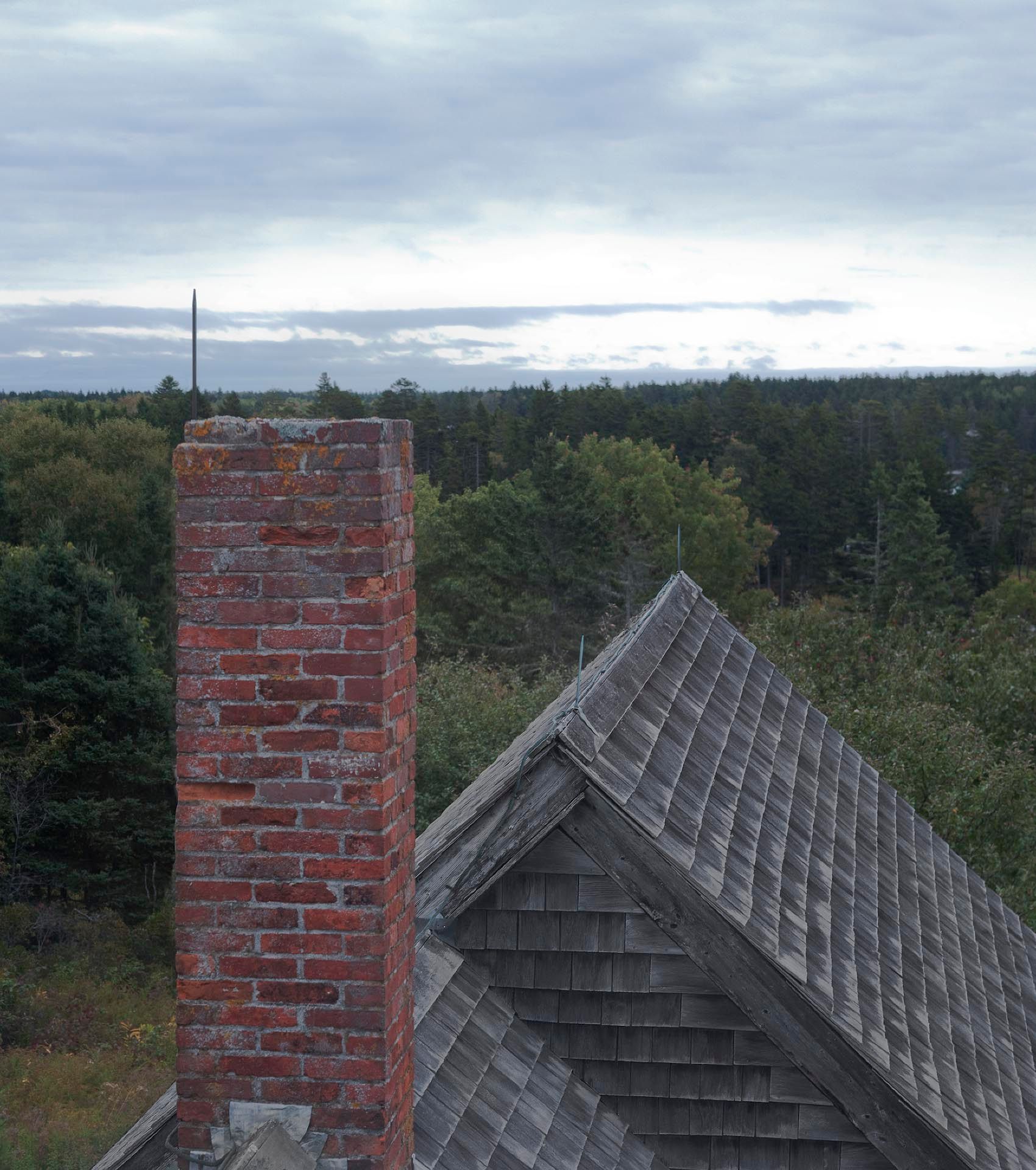 A photograph by James Welling, titled End of Olsons, dated 2010. 