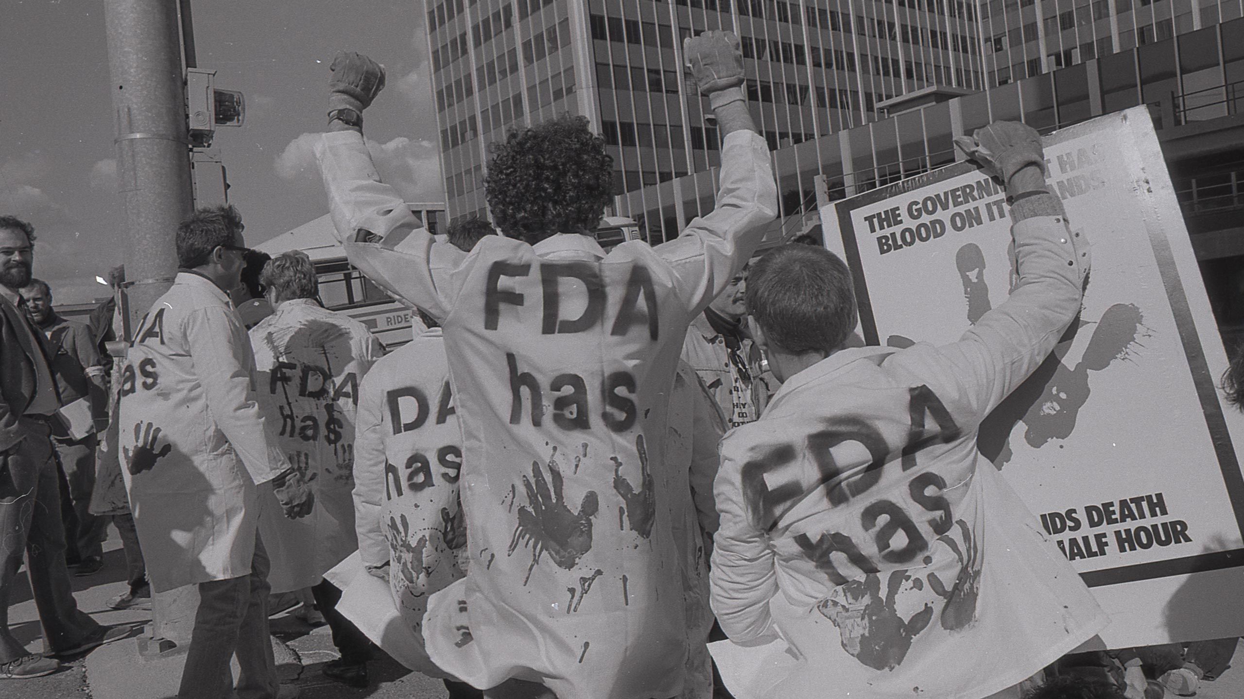 A photo by Donna Binder of the ACT UP demonstration in Atlanta, in 1988.
