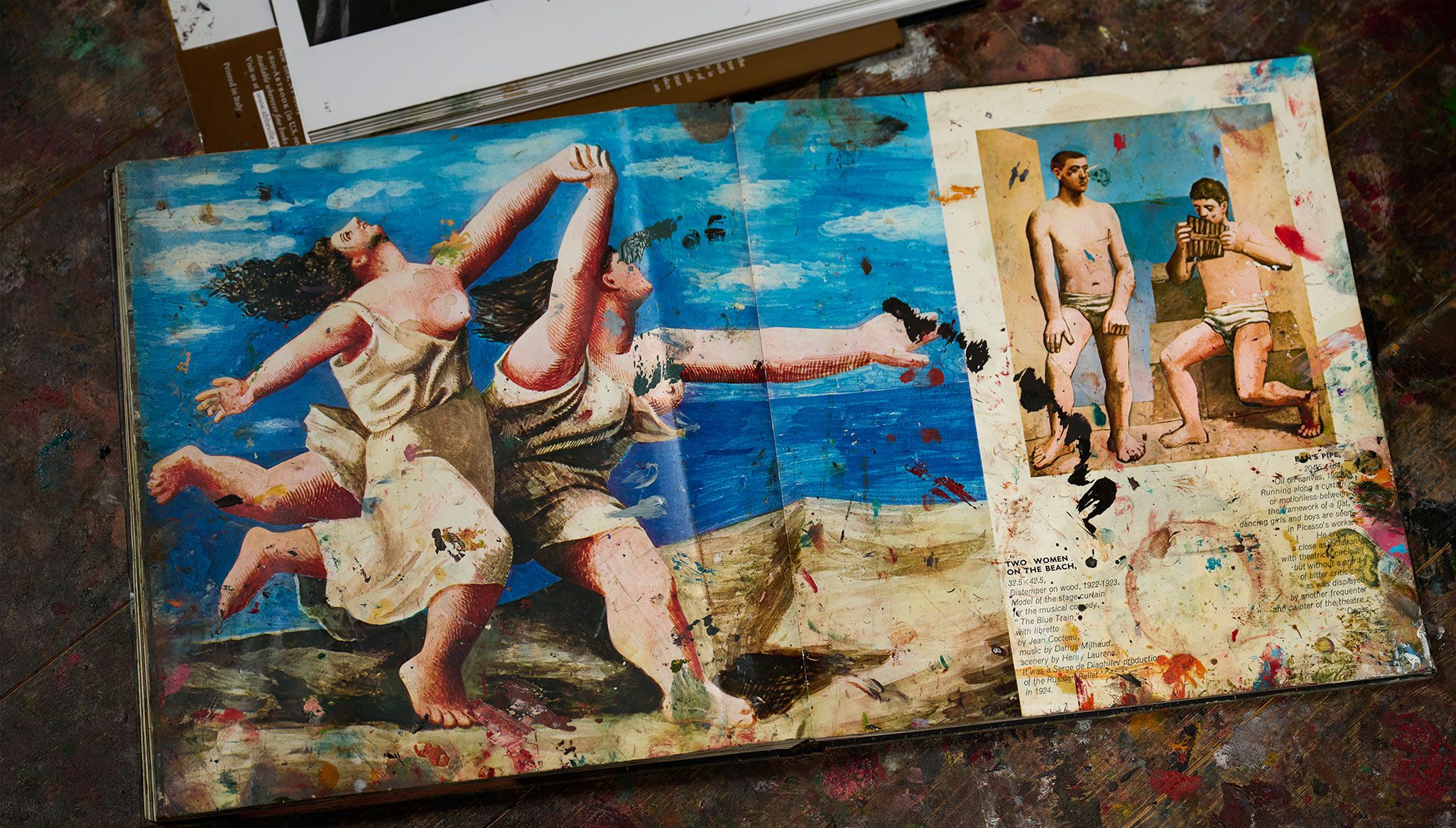A photo of Dana Schutz’s materials, 2023. Photo by Jason Schmidt