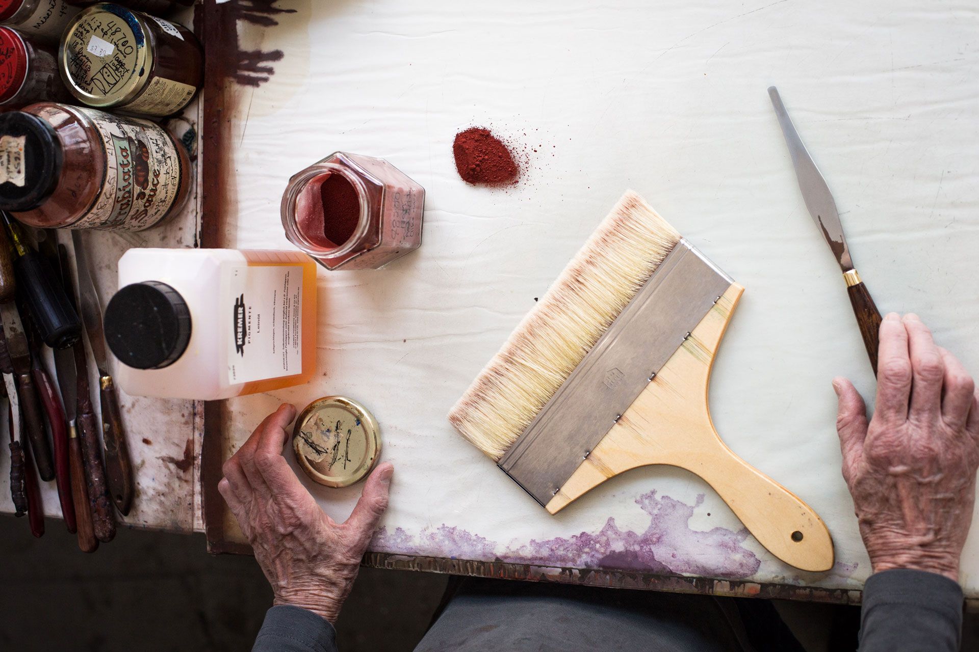  A photograph of Suzan Frecon’s studio, dated 2015
