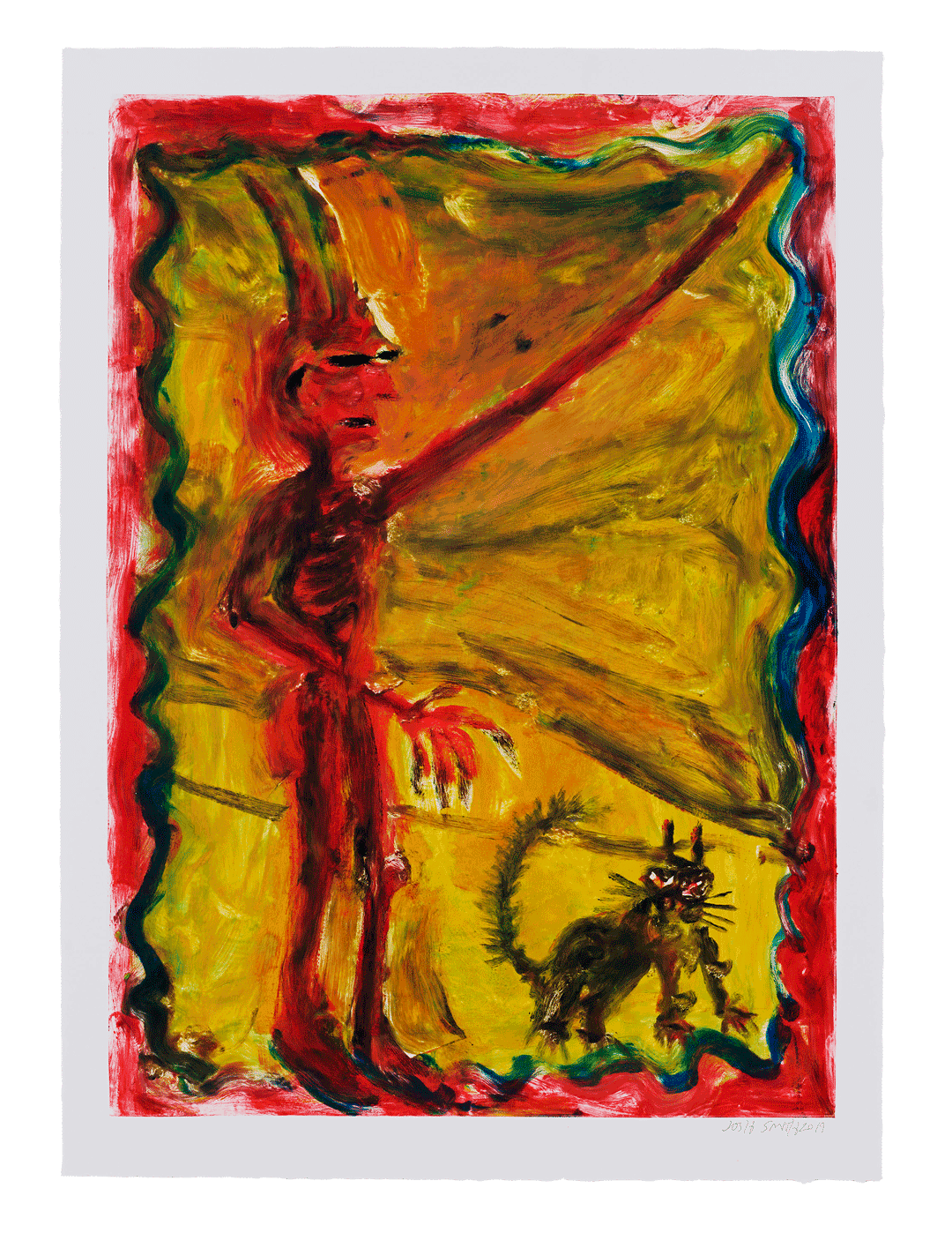 A print by Josh Smith, titled Devil, dated 2019