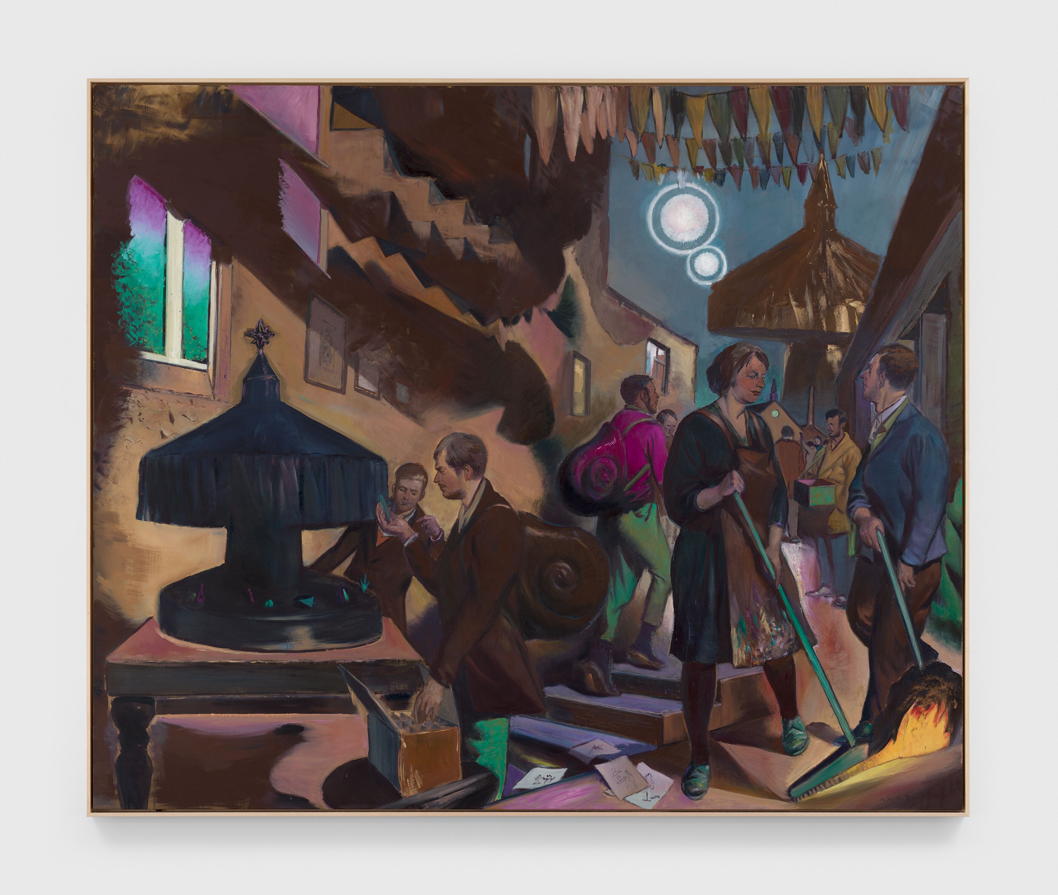 An oil on canvas artwork by Neo Rauch titled ROTAS, dated 2021.