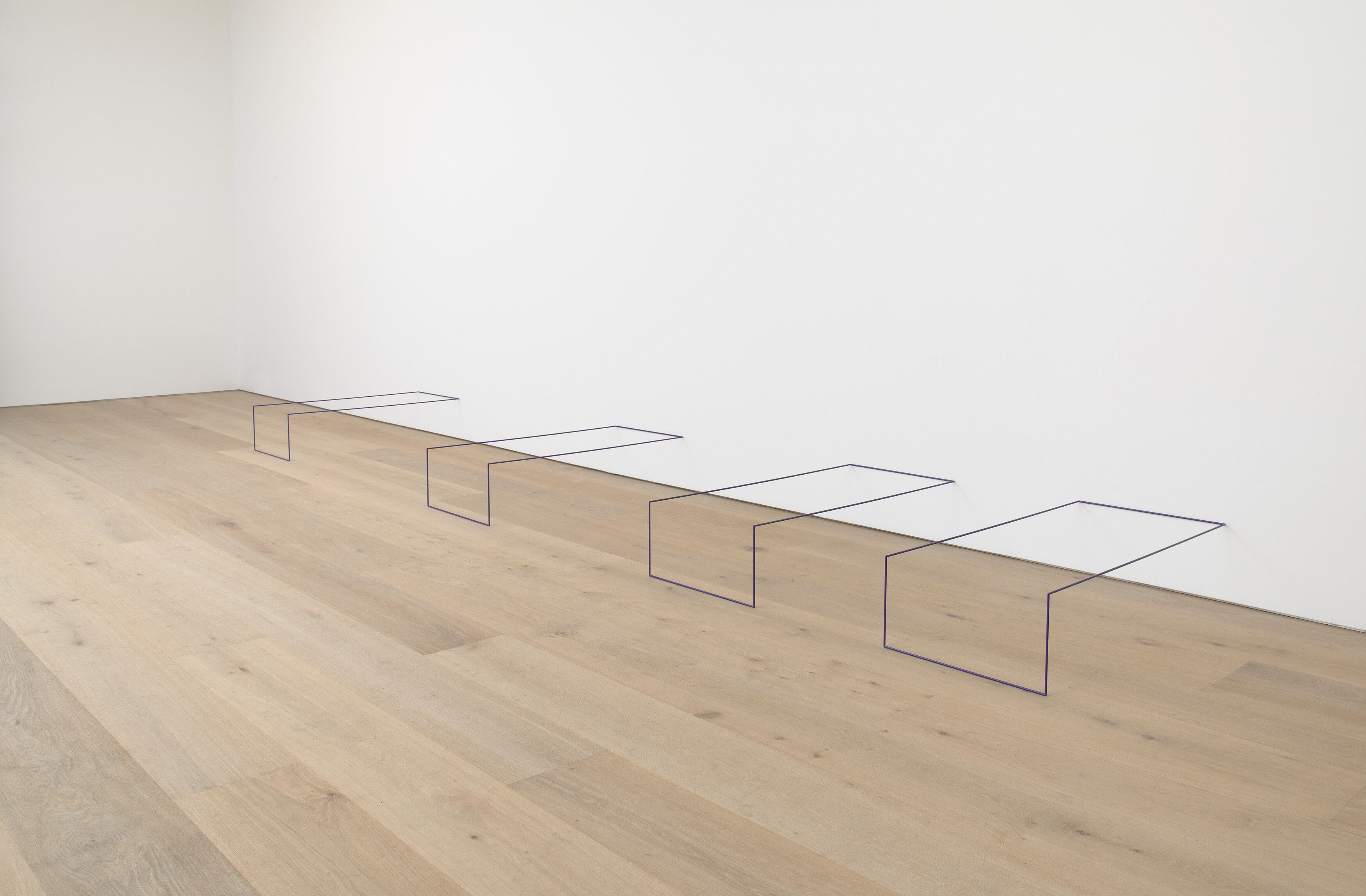 An Untitled installation by Fred Sandback, dated 1971 or 1980