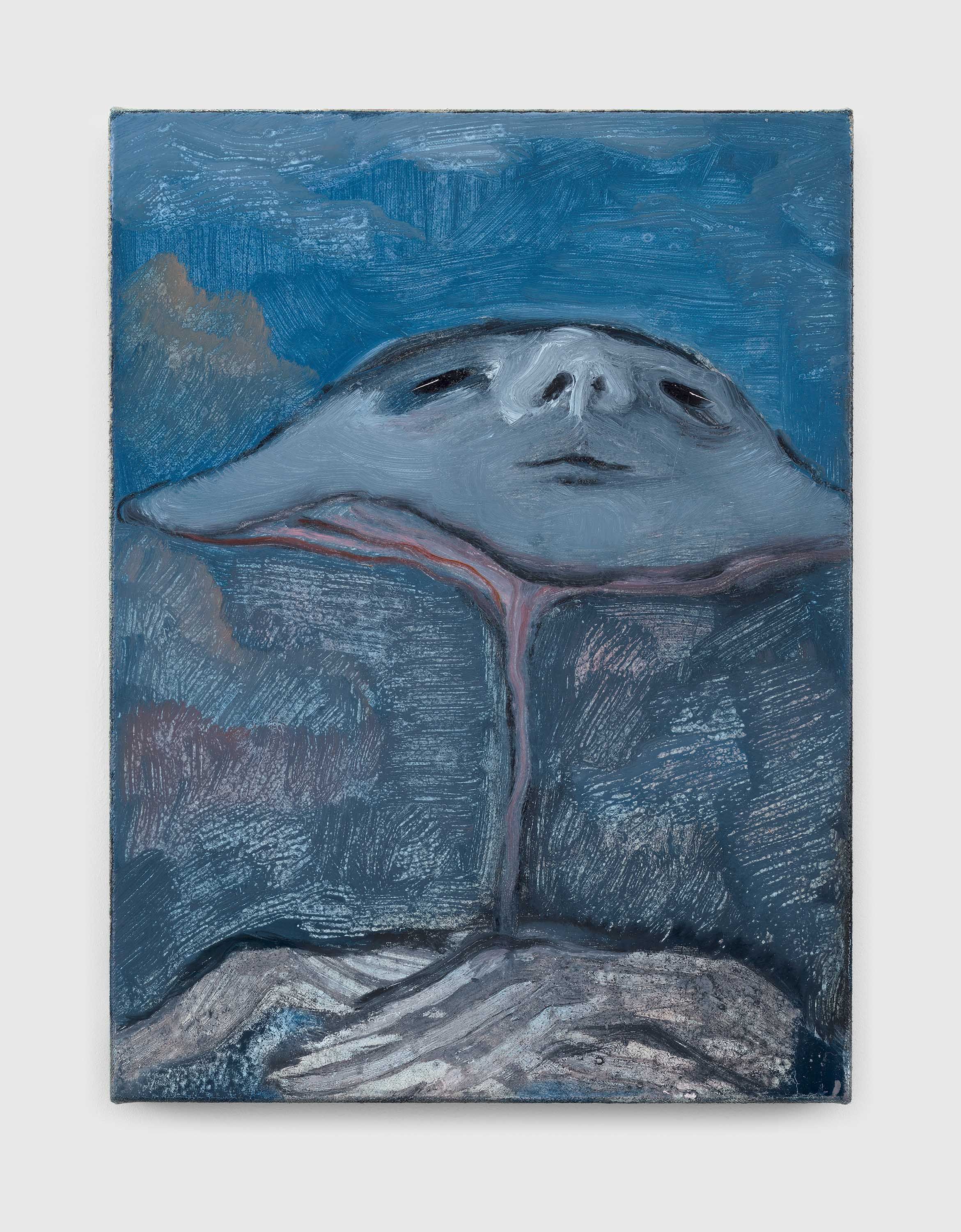 A painting by Sanya Kantarovsky, titled Growth IV, dated 2022.