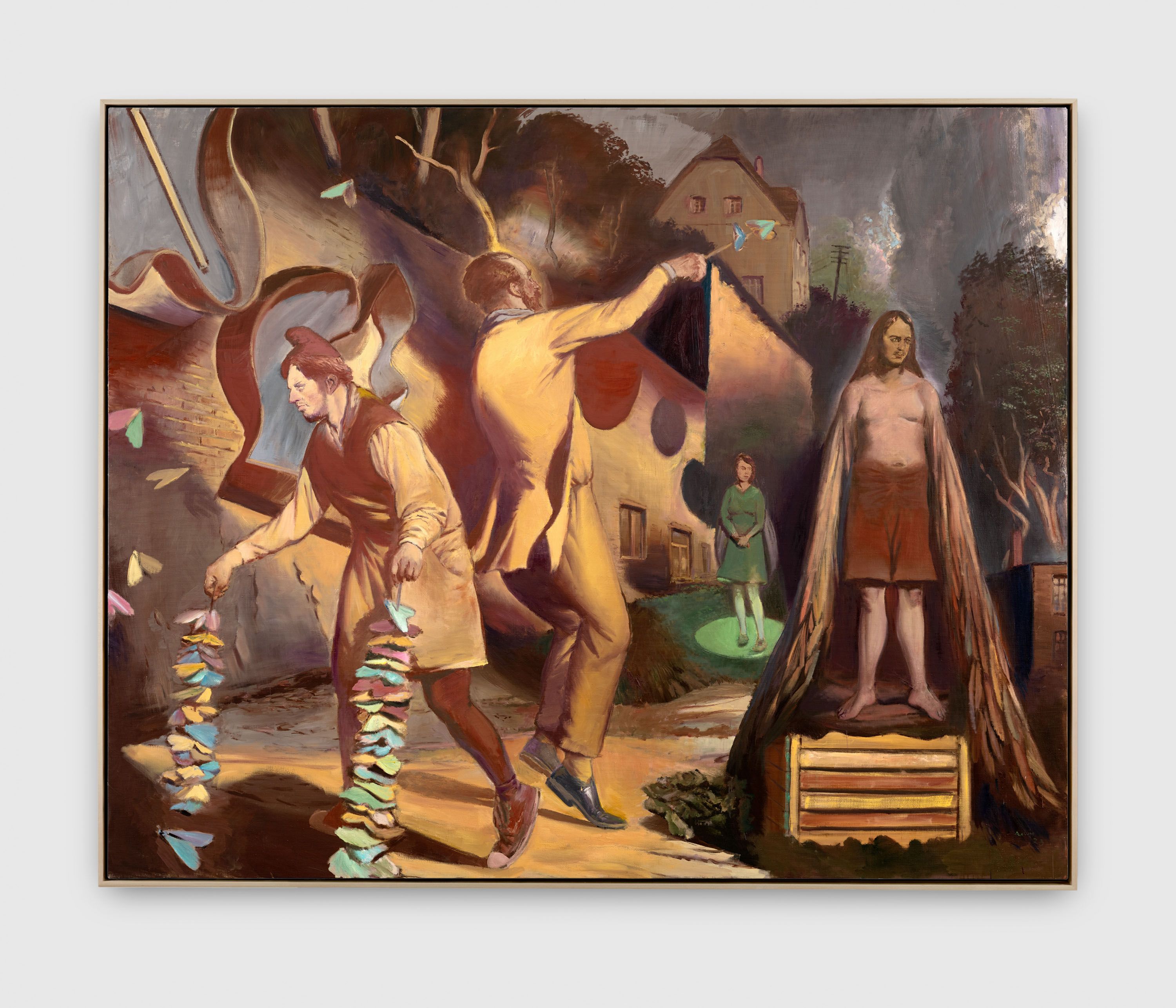 A painting by Neo Rauch, titled Spießer, dated 2023.