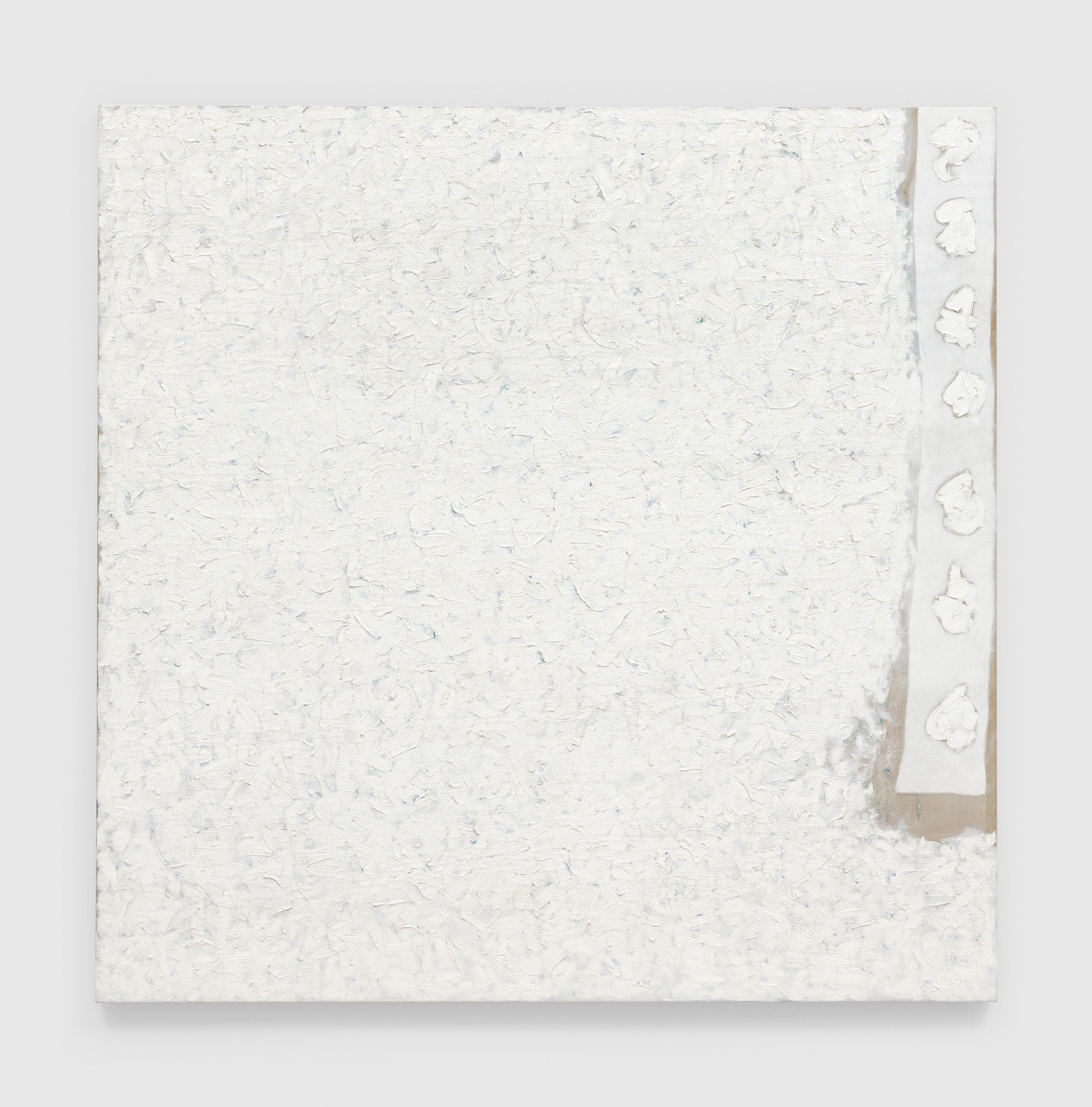 An untitled painting by Robert Ryman, dated 1961.