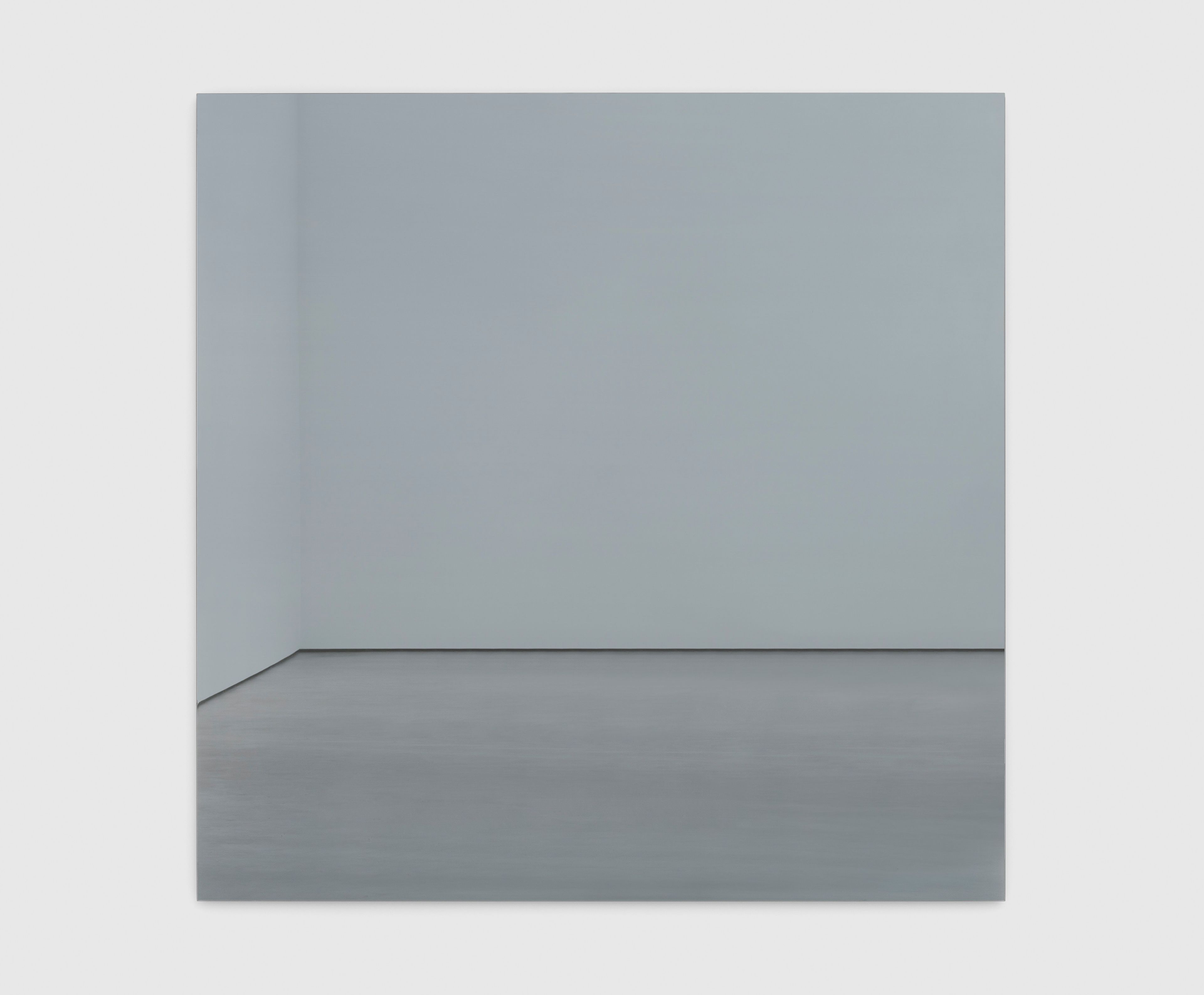A painting by Gerhard Richter, titled Grauer Spiegel (Gray Mirror), dated 2018.