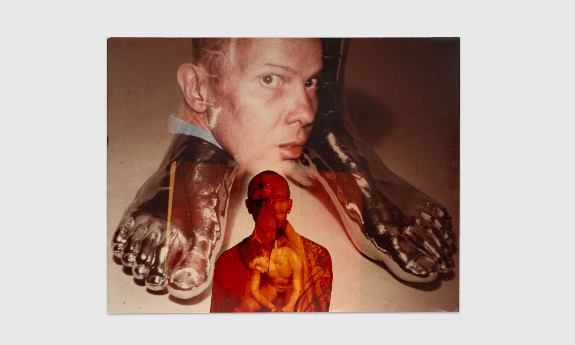 An undated collage by Charles Henri Ford, named Untitled (Portrait of Ray Johnson).
