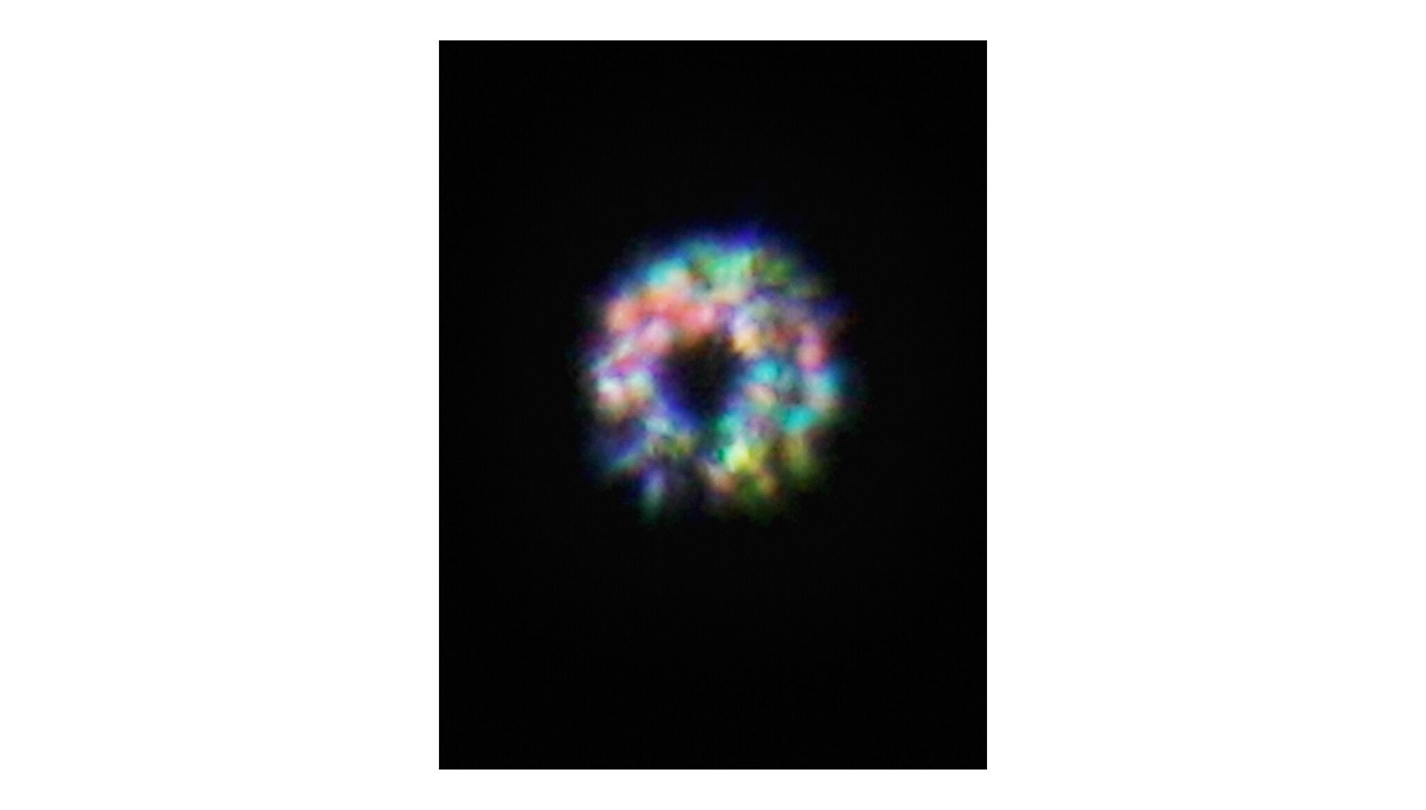 A detail of an artwork by Wolfgang Tillmans, titled Sirius Through a Defocused Telescope, a–f , dated 2023