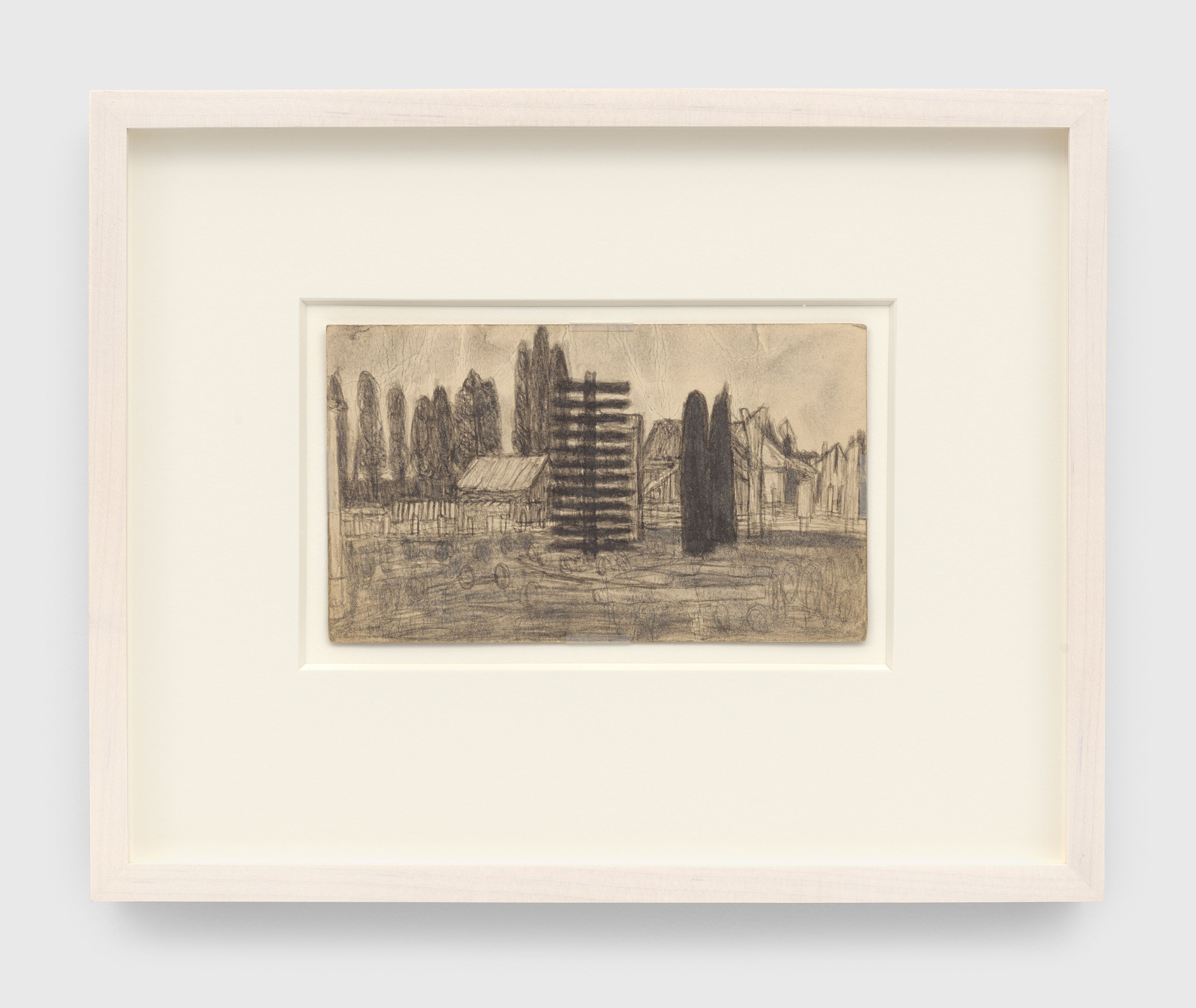 A mixed media artwork by James Castle, titled Untitled (farmscape/farmscape), n.d.
