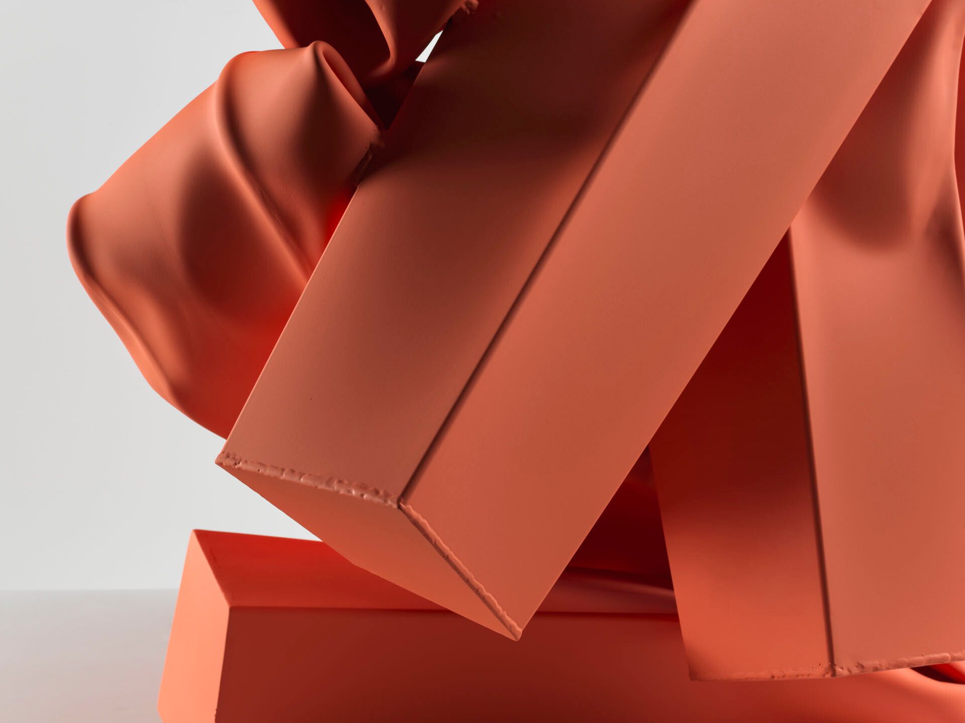 A detail from a sculpture by Carol Bove, titled Rich Mom, dated 2018.