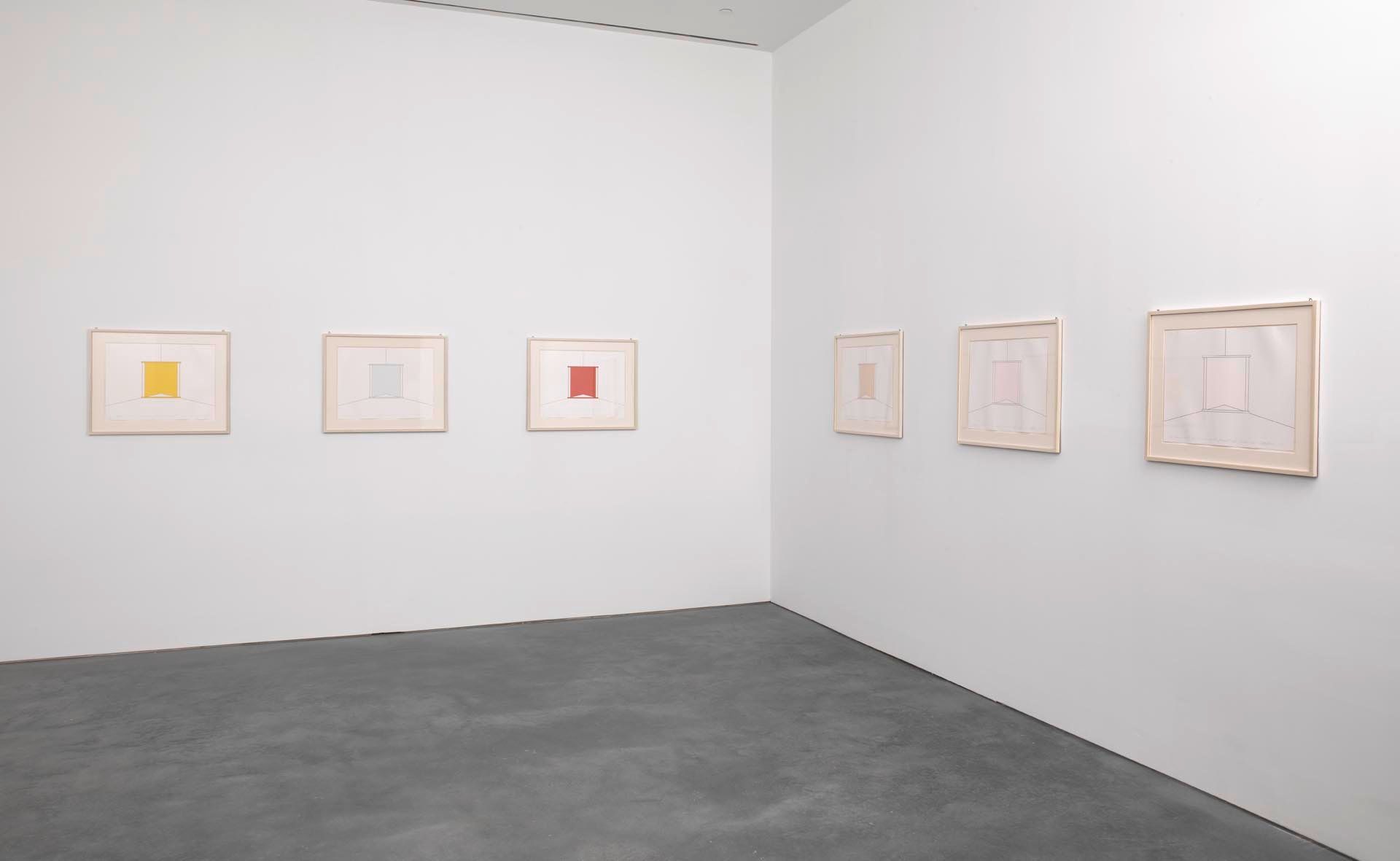 Installation view of the exhibition Dan Flavin and Donald Judd, at David Zwirner in New York, dated 2013.