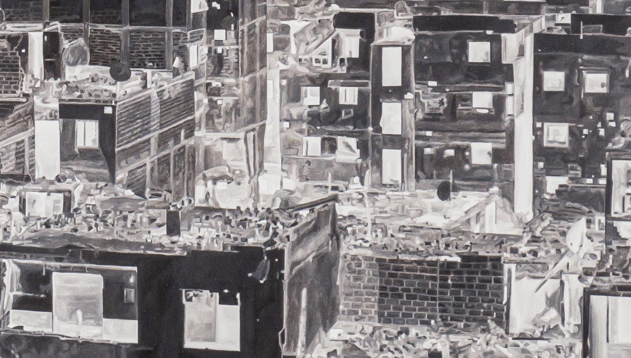 A detail of a work by Toba Khedoori, TITLE TBC, dated 2022