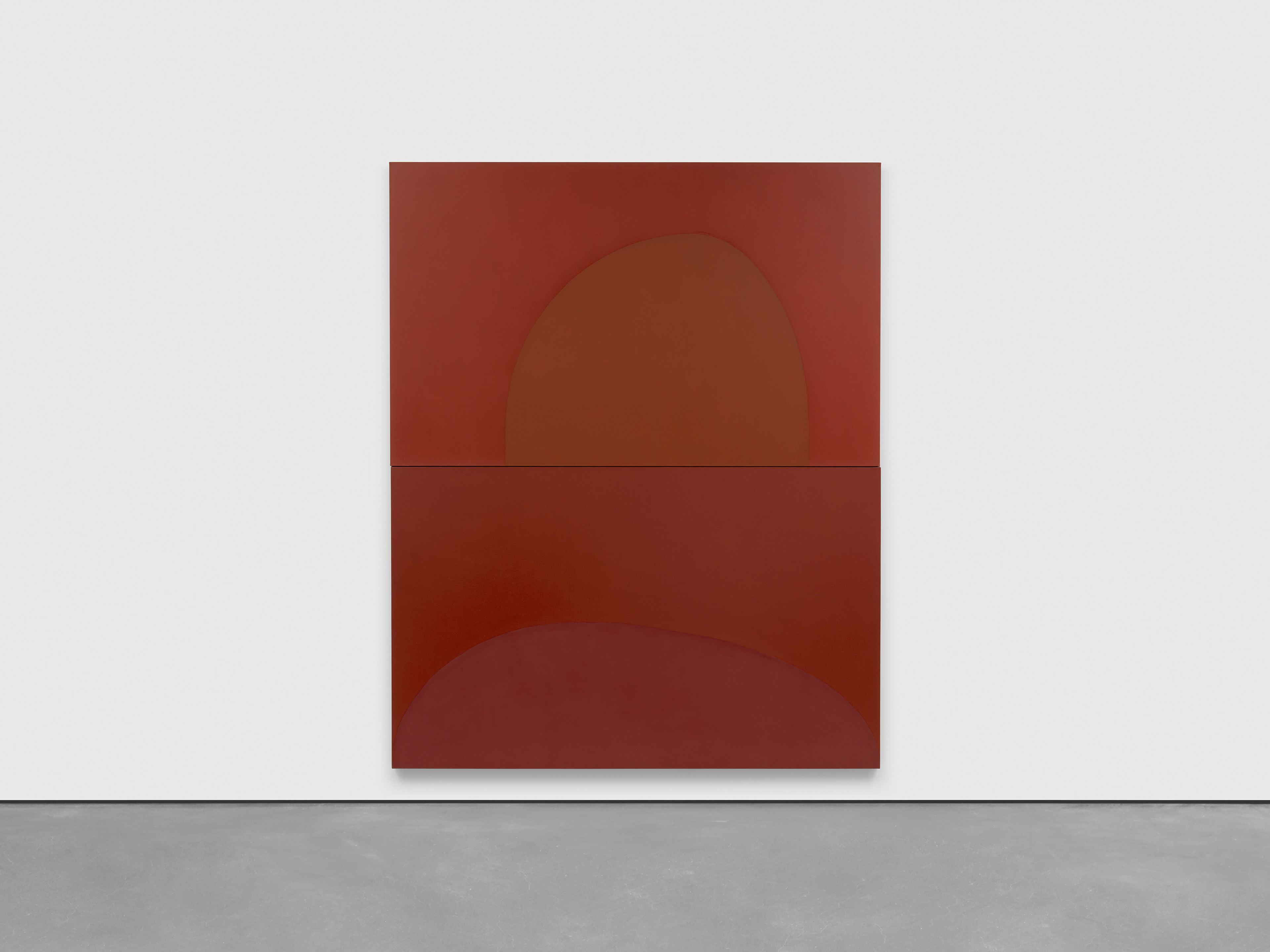 A painting by Suzan Frecon, titled embodiment of red version 14, dated 2023.