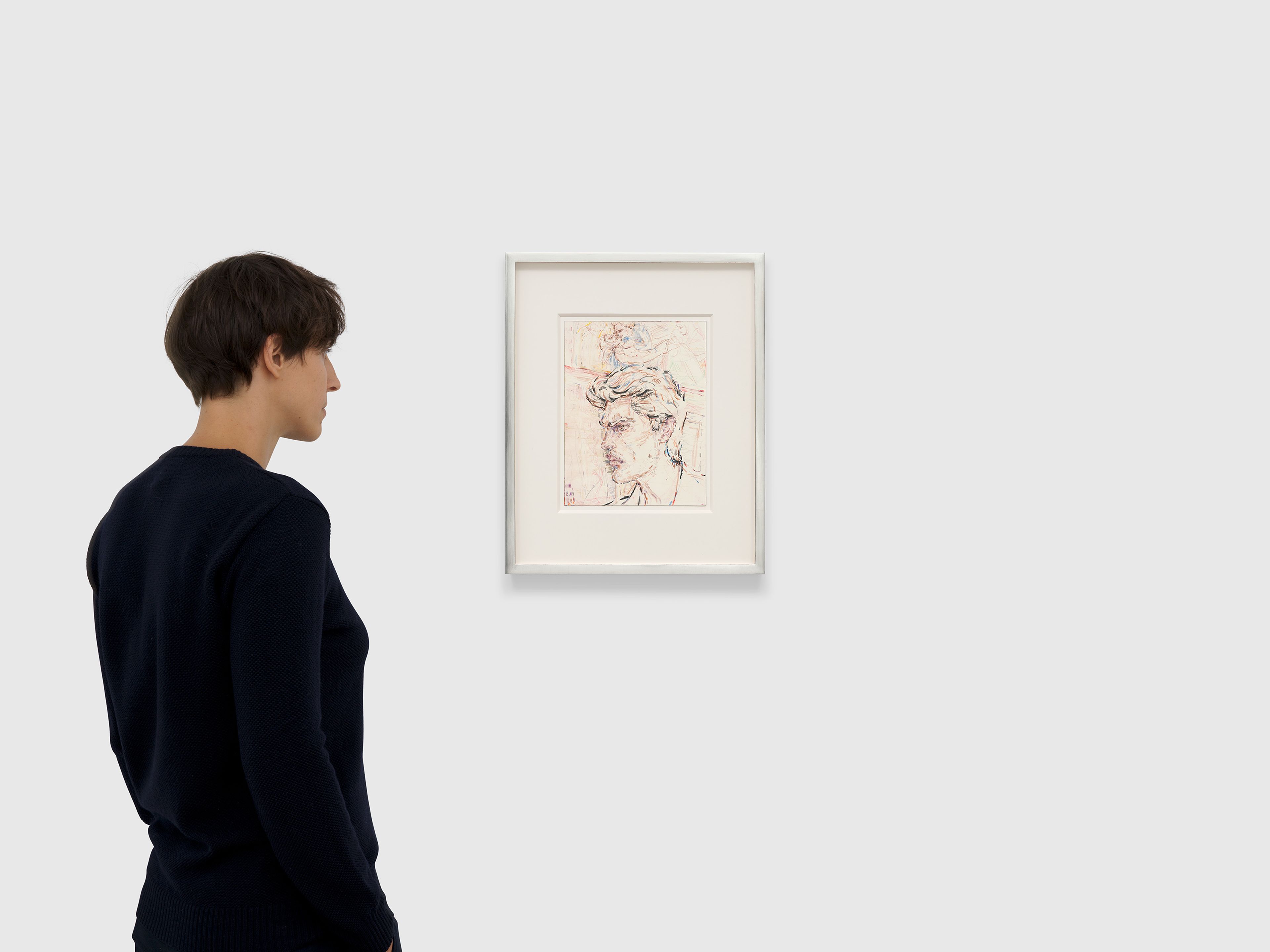 A work on paper by Elizabeth Peyton, titled Arena Chapel (Atesh), dated 2024 to 2025.