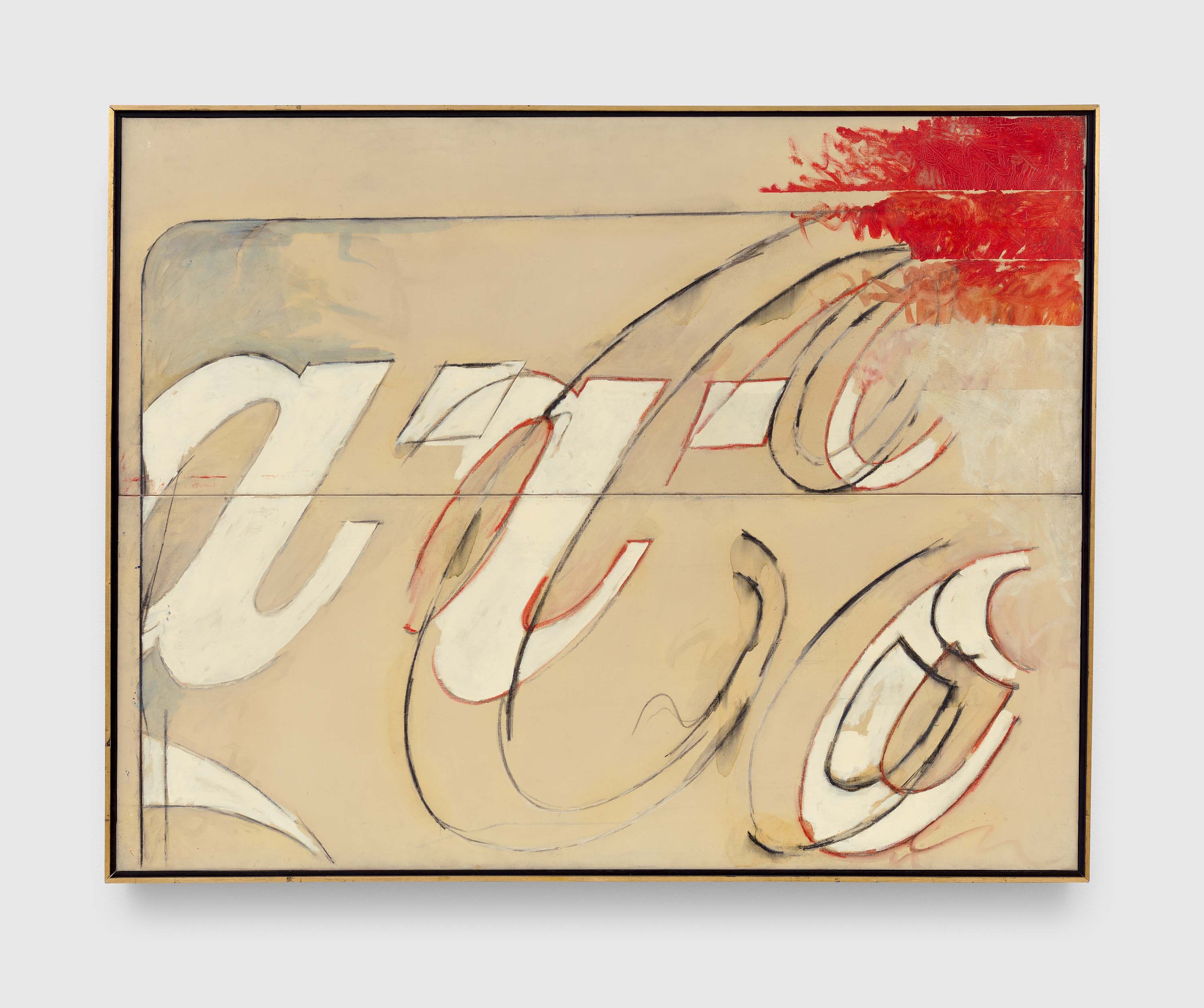 A painting by Mario Schifano, titled Particolare di propaganda, dated 1964.