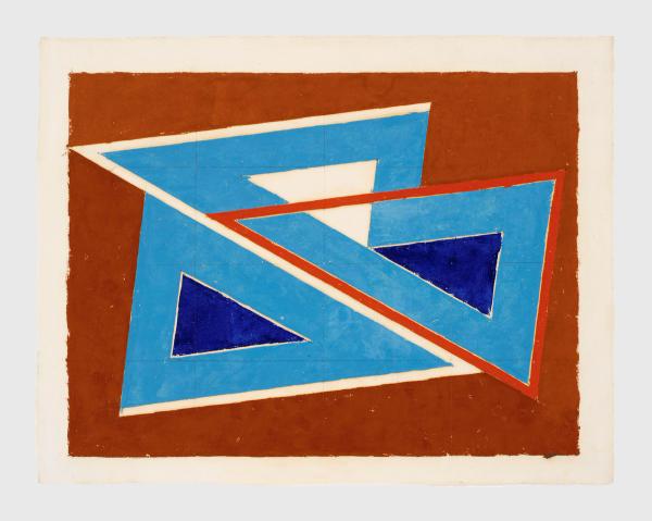 Josef Albers — Untitled Abstraction (Blue Triangles)