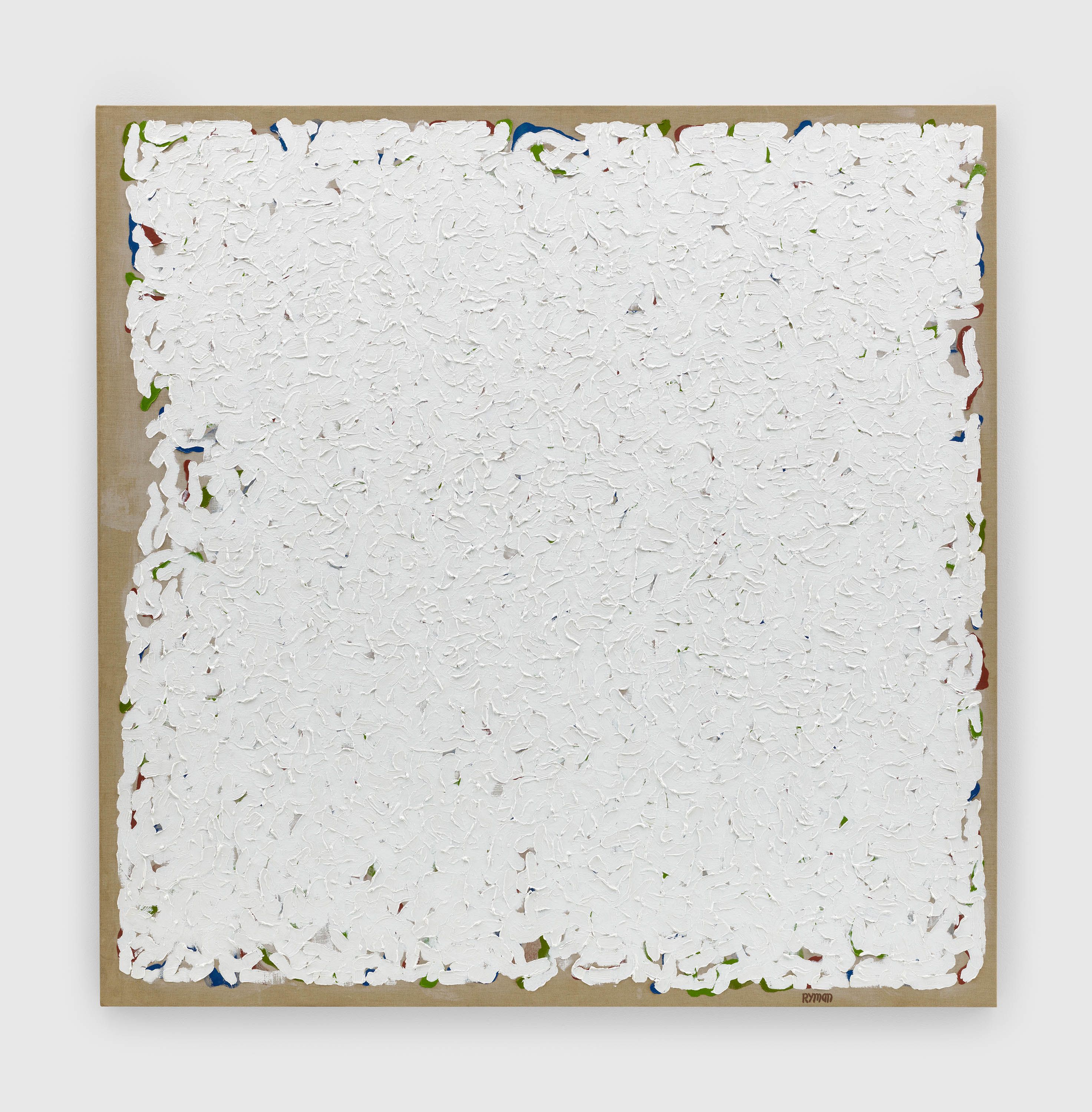 A painting by Robert Ryman, called Untitled, circa 1962 to 1963.