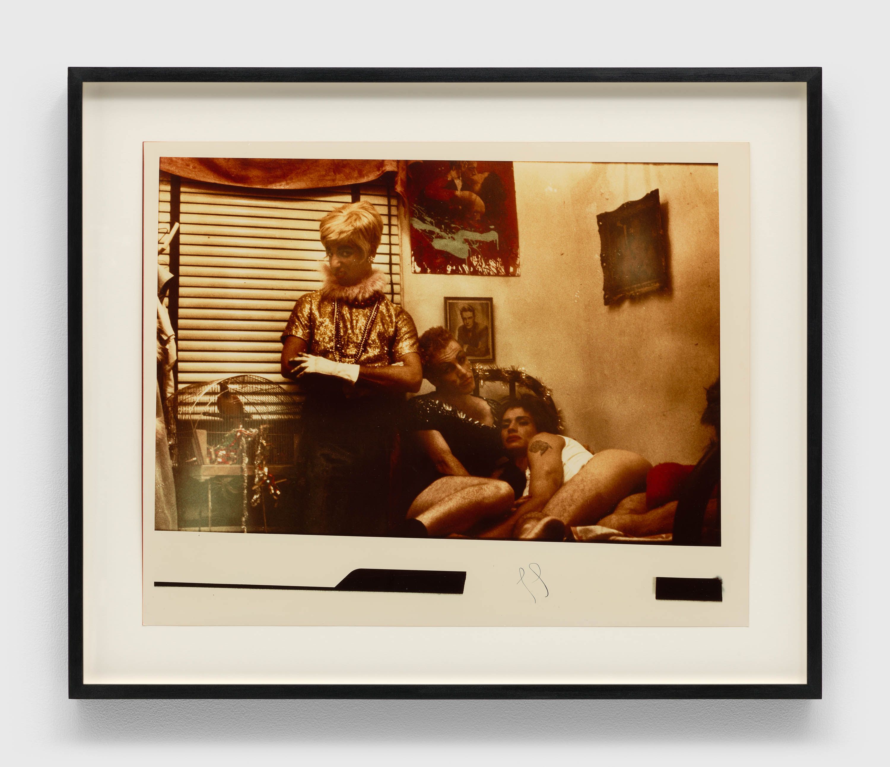 A photograph by Mark Morrisroe, titled Hello from Bertha (promo still), dated 1983.