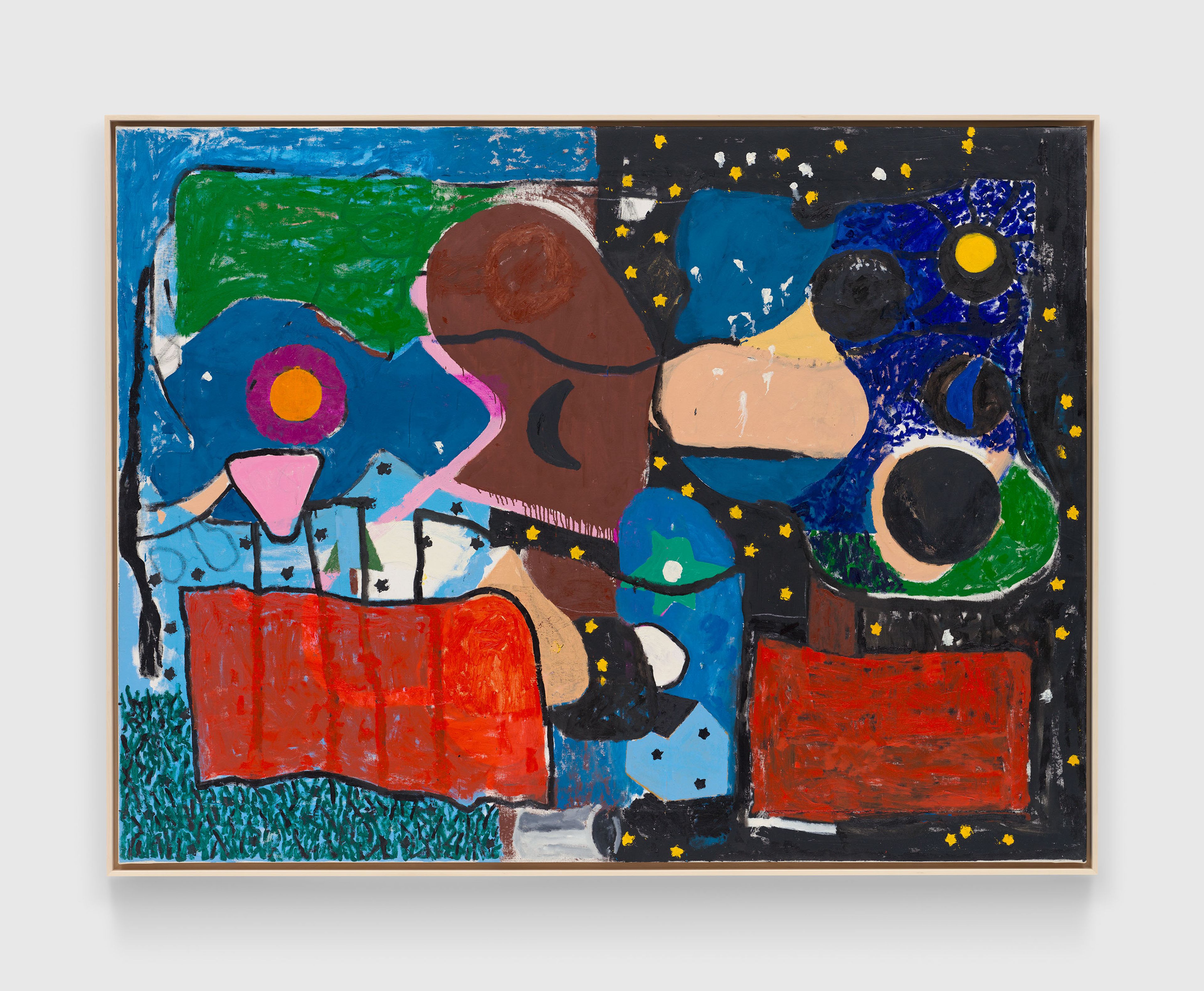 A painting by Joe Bradley, titled Bull, dated 2025.